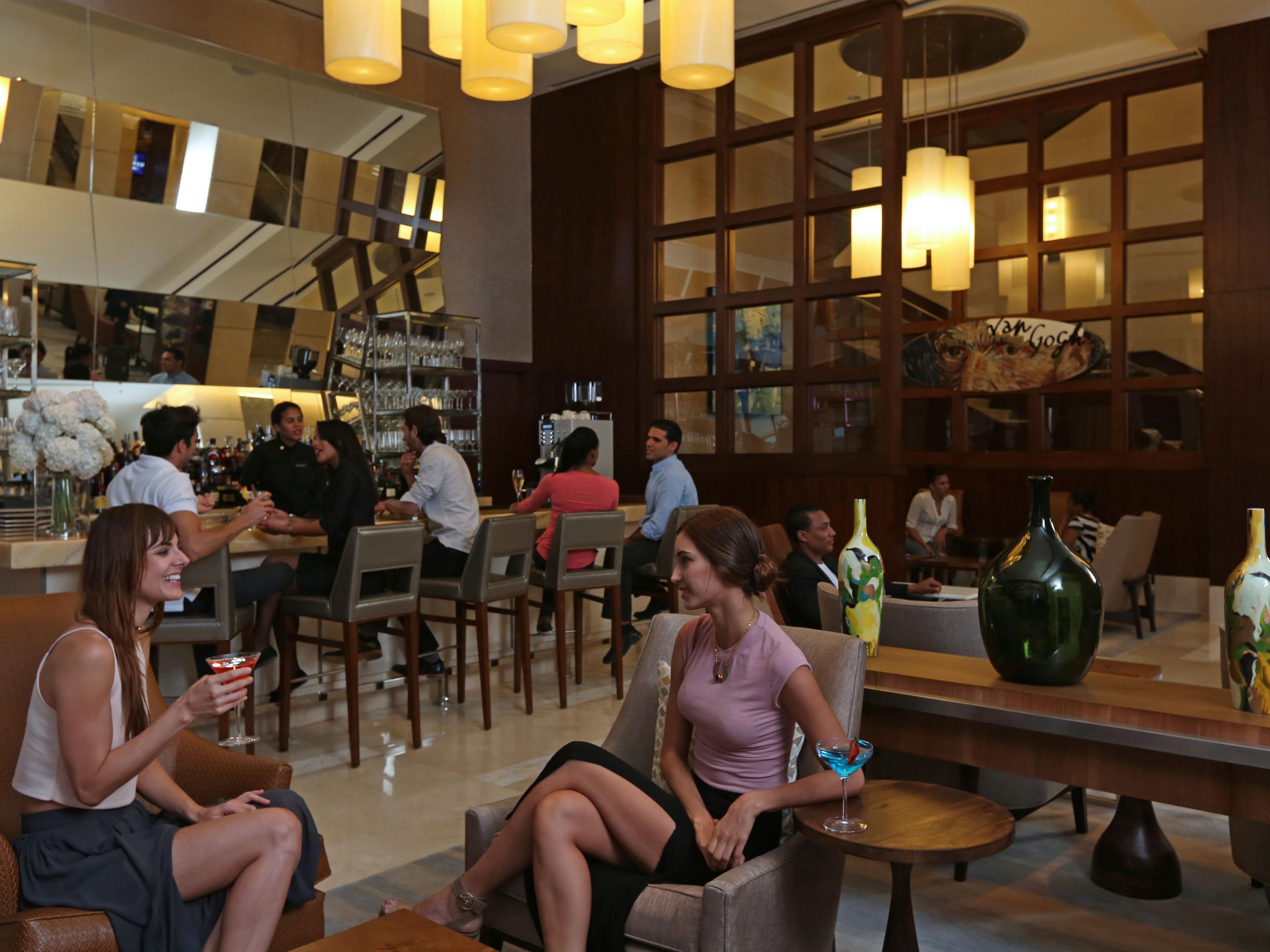 Our Bar offers a delicious selection of snacks and cocktails..