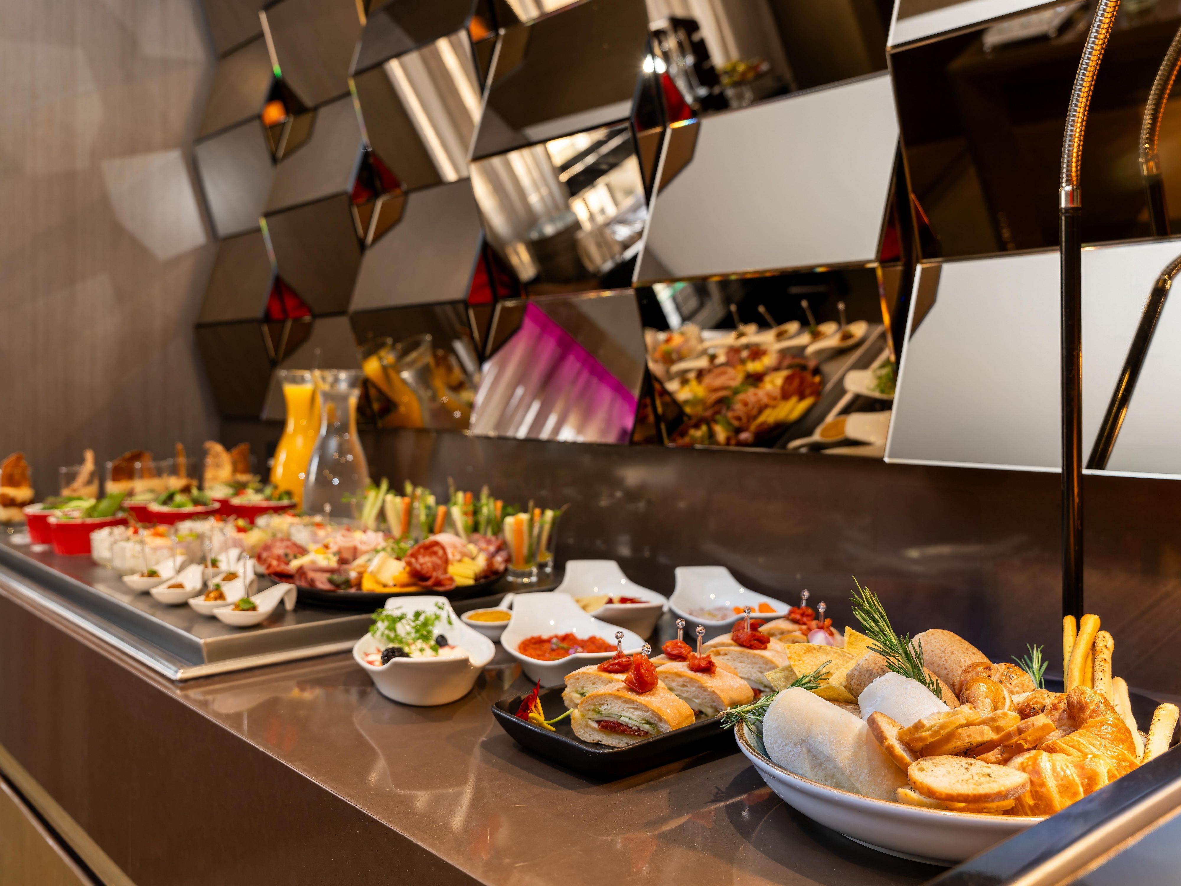 Enjoy fresh treats at our lounge buffet