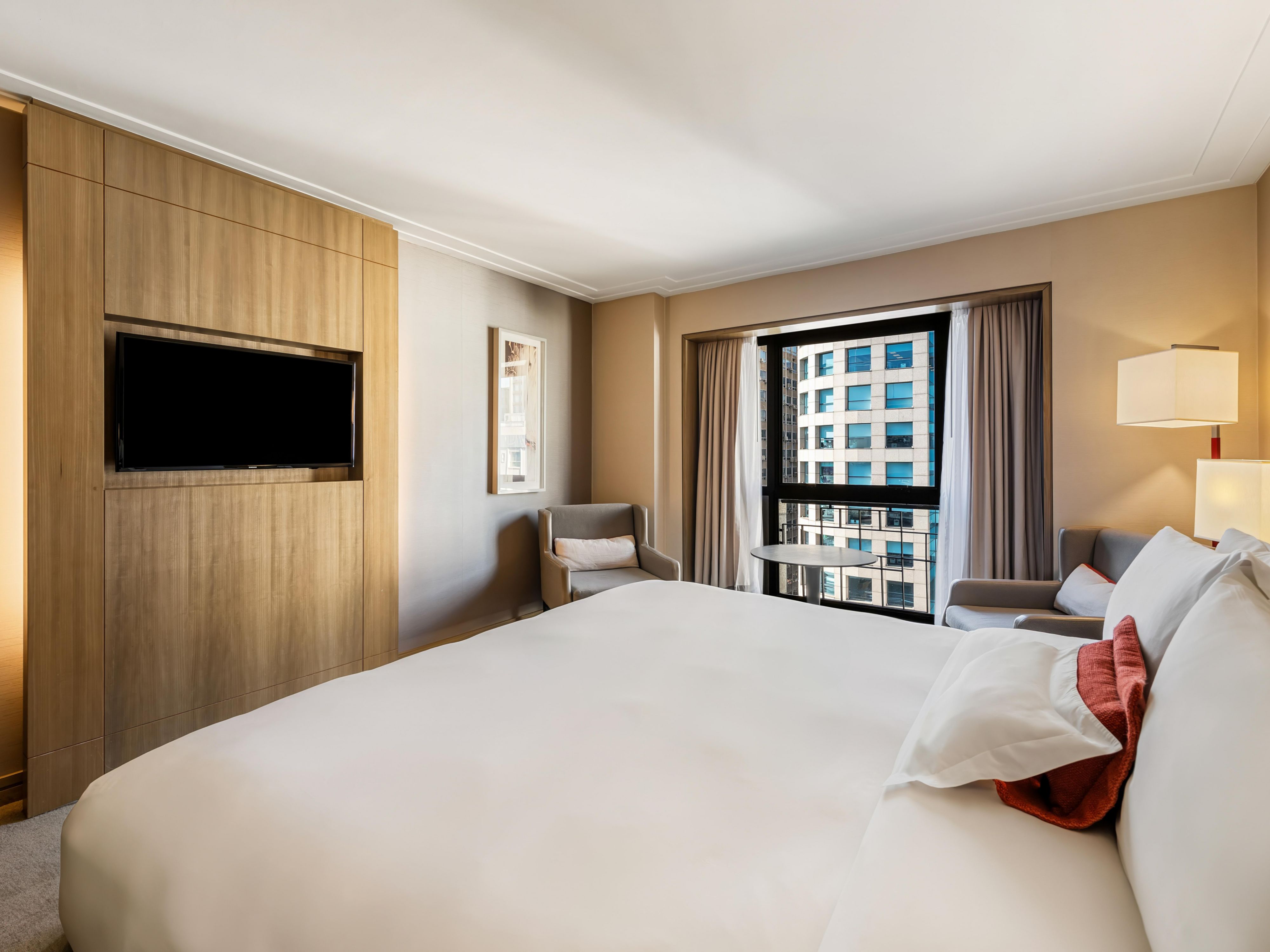 Unwind in your room while you watch your favorite TV show.