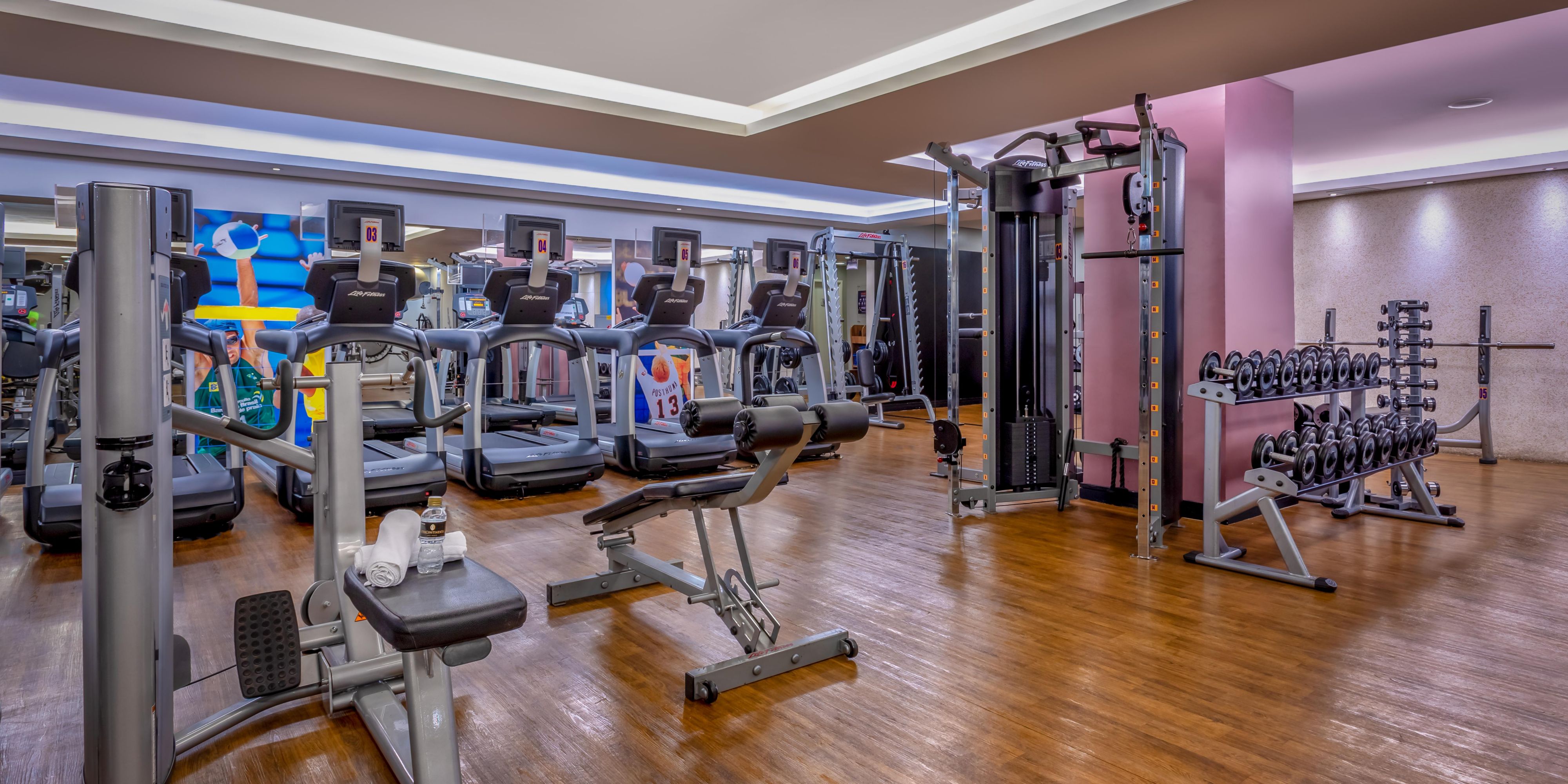 Keep fit with our complete gym, open 24/7!