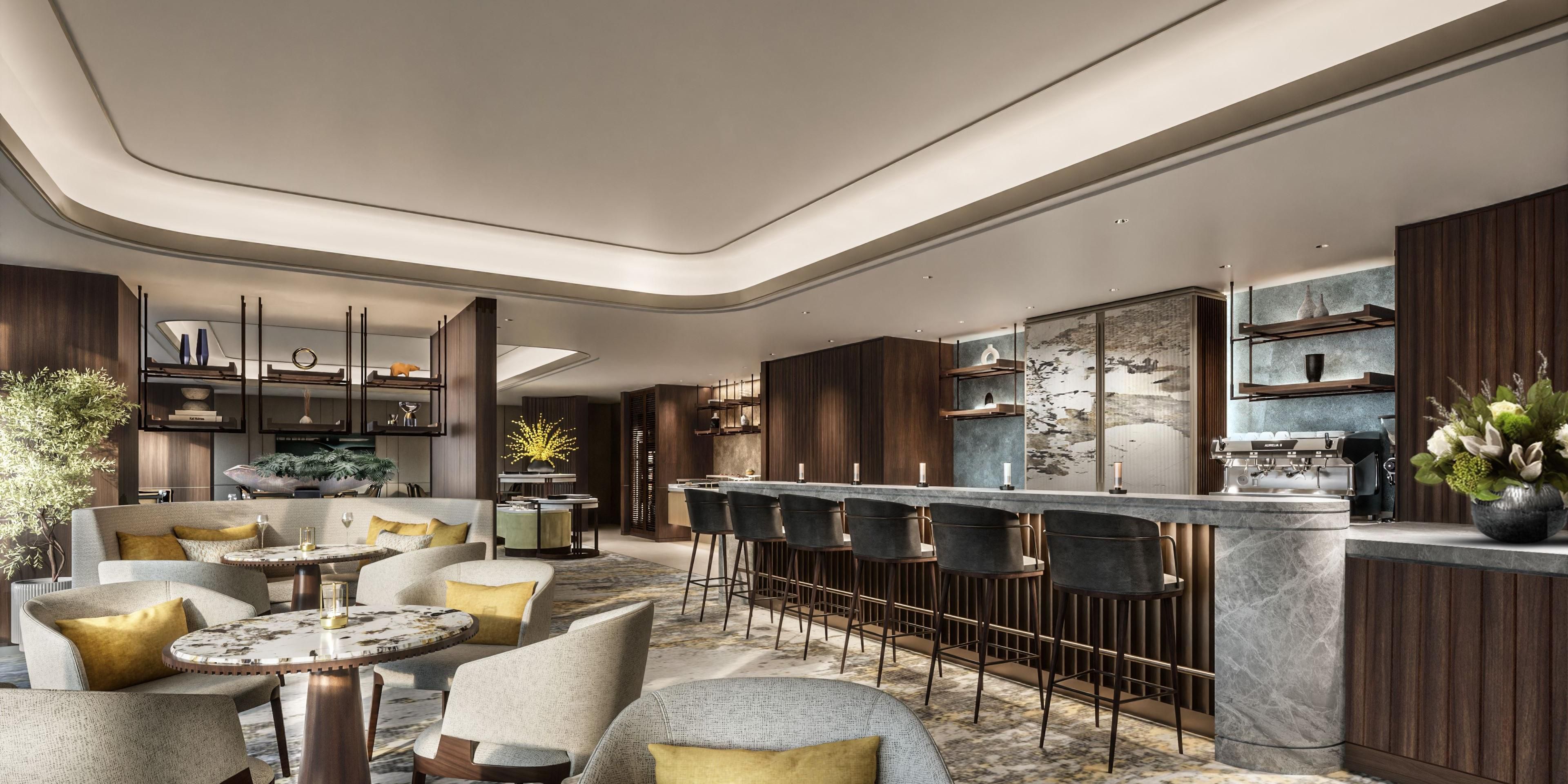 The 24-seat Club Lounge, exclusively for club members, is located on the top floor and boasts a sophisticated atmosphere. This serene space offers the highest level of hospitality, providing guests with a refined and relaxing environment to unwind and enjoy personalized services during their stay.
