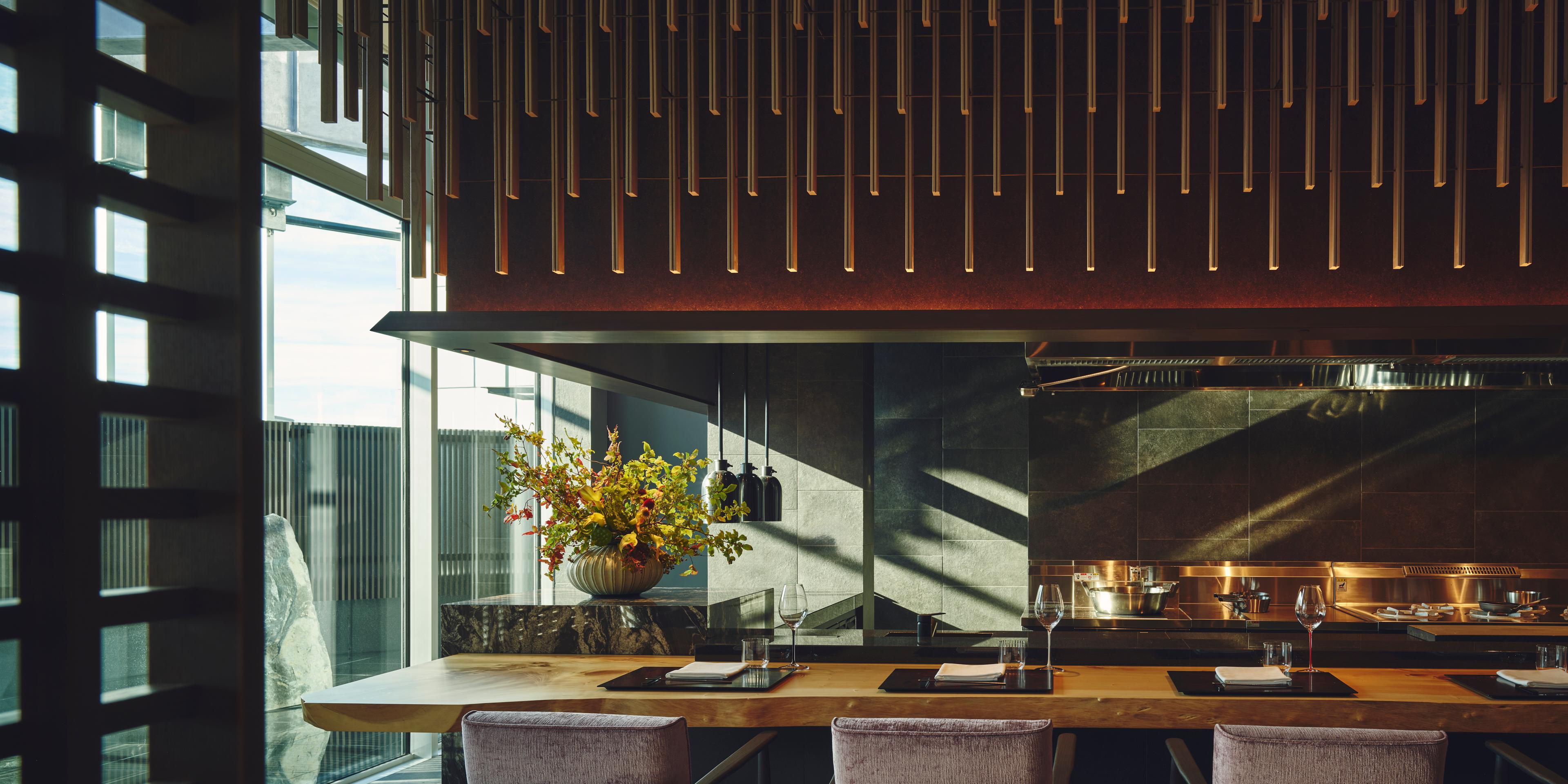 Savor exquisite dining with three outlets: a casual French all-day dining restaurant for breakfast to evening time, a contemporary kappo-style specialty restaurant with 58 seats, and a refined bar lounge with 12 counter seats and distinct sections, elevating your stay.