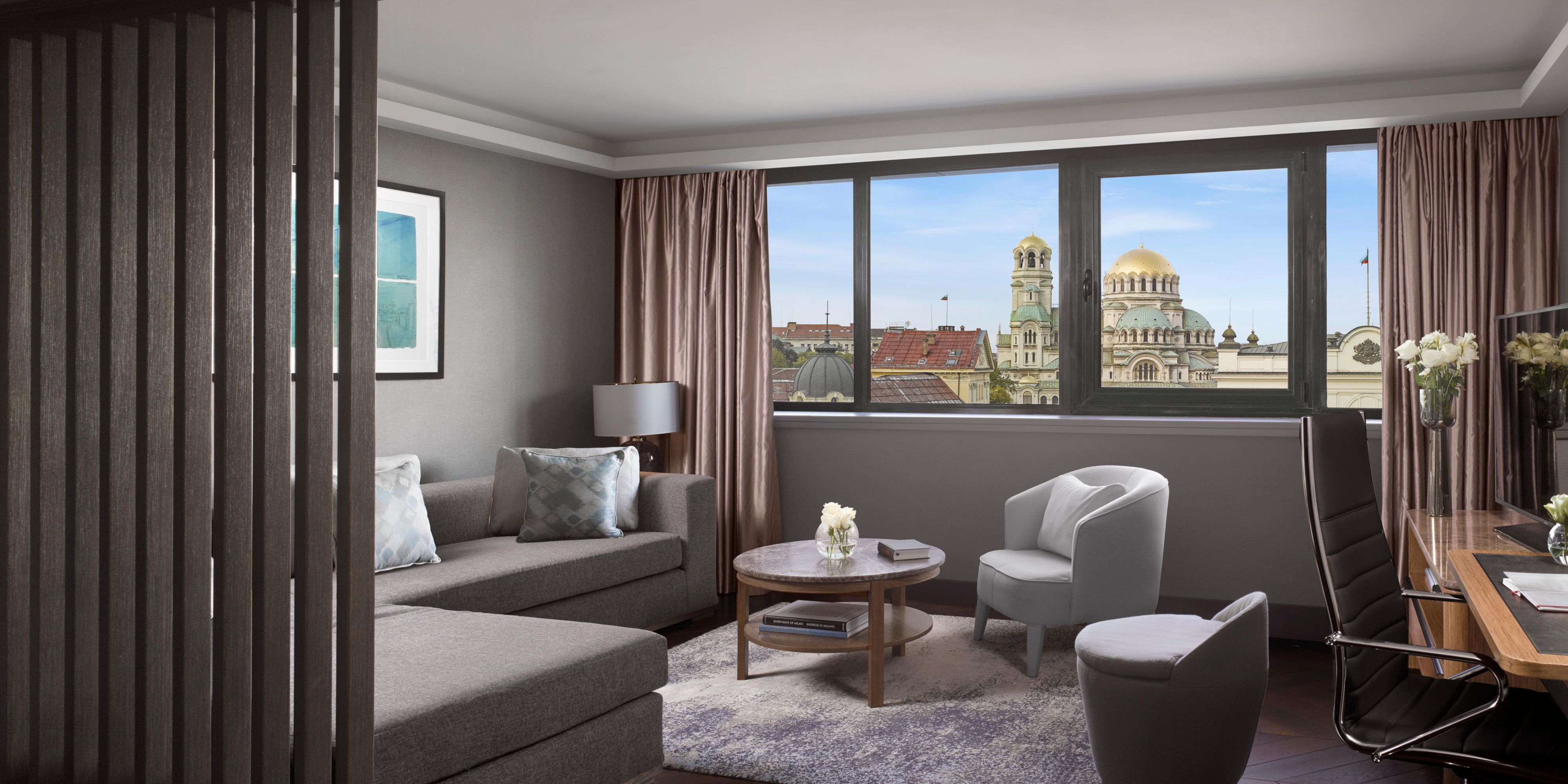 1 Bedroom Suite with living room, perfect for work or relaxation.