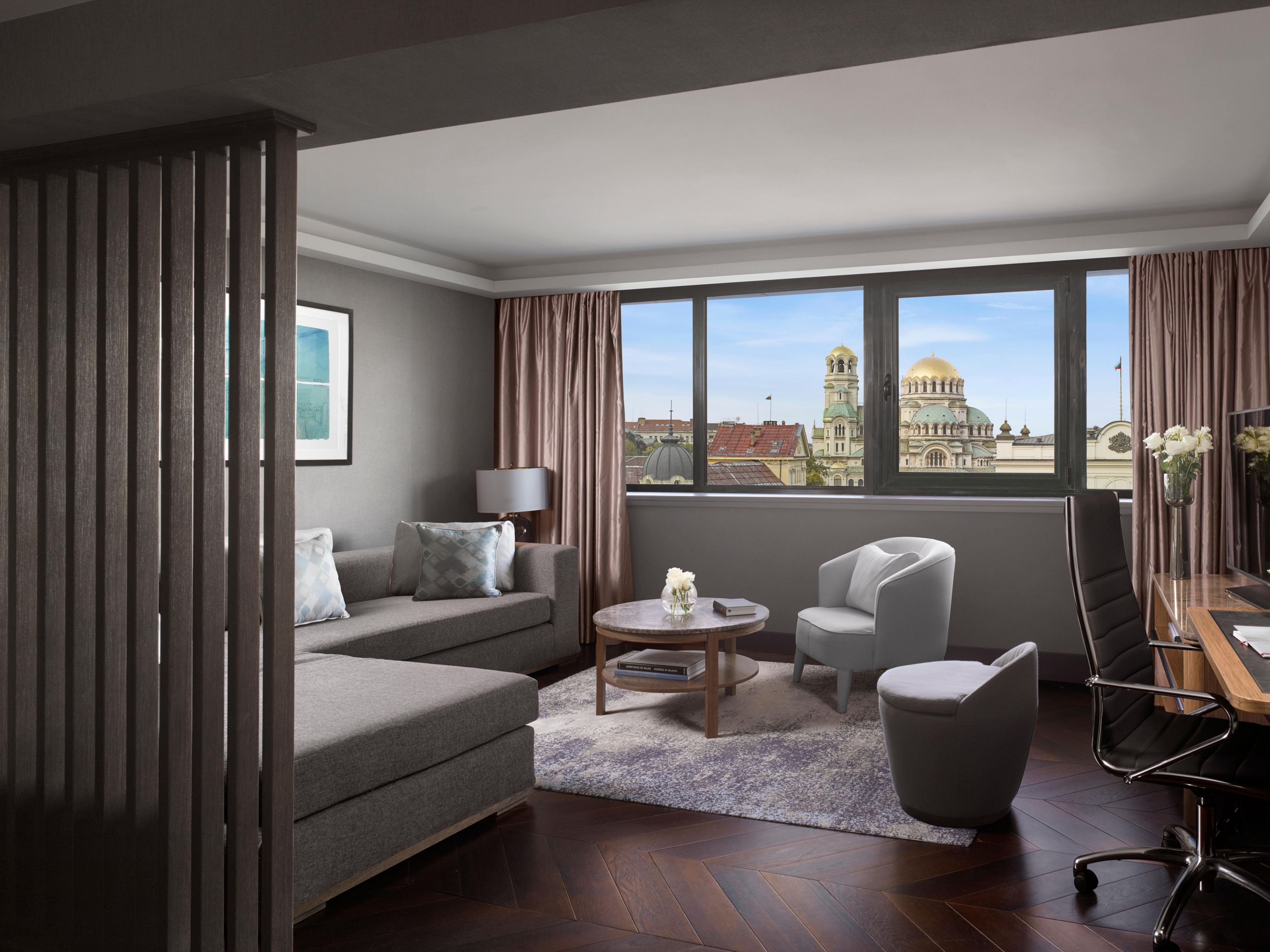 1 Bedroom Suite with living room, perfect for work or relaxation.