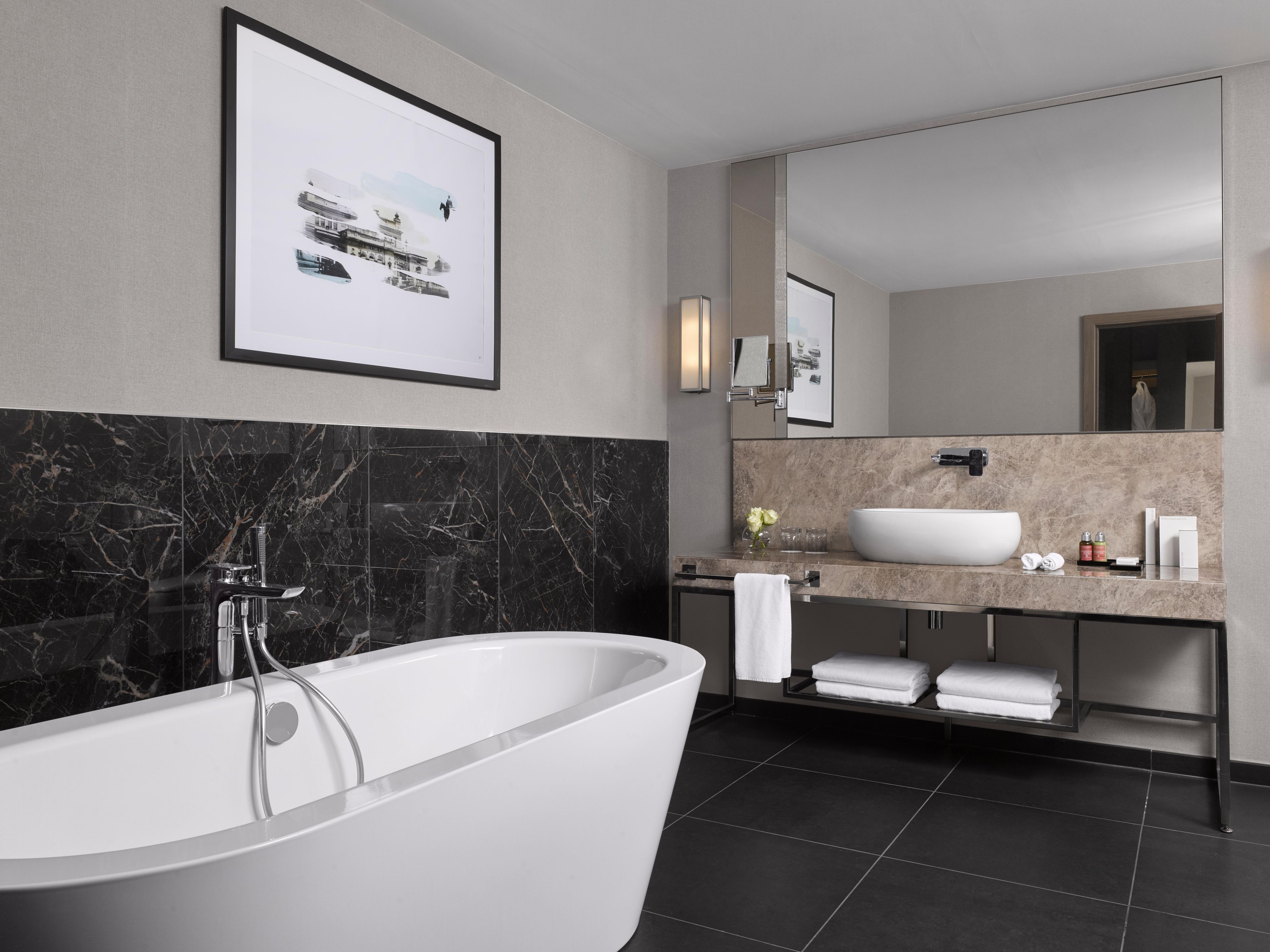 Pamper yourself in our Terrace Suites' spacious bathrooms. 