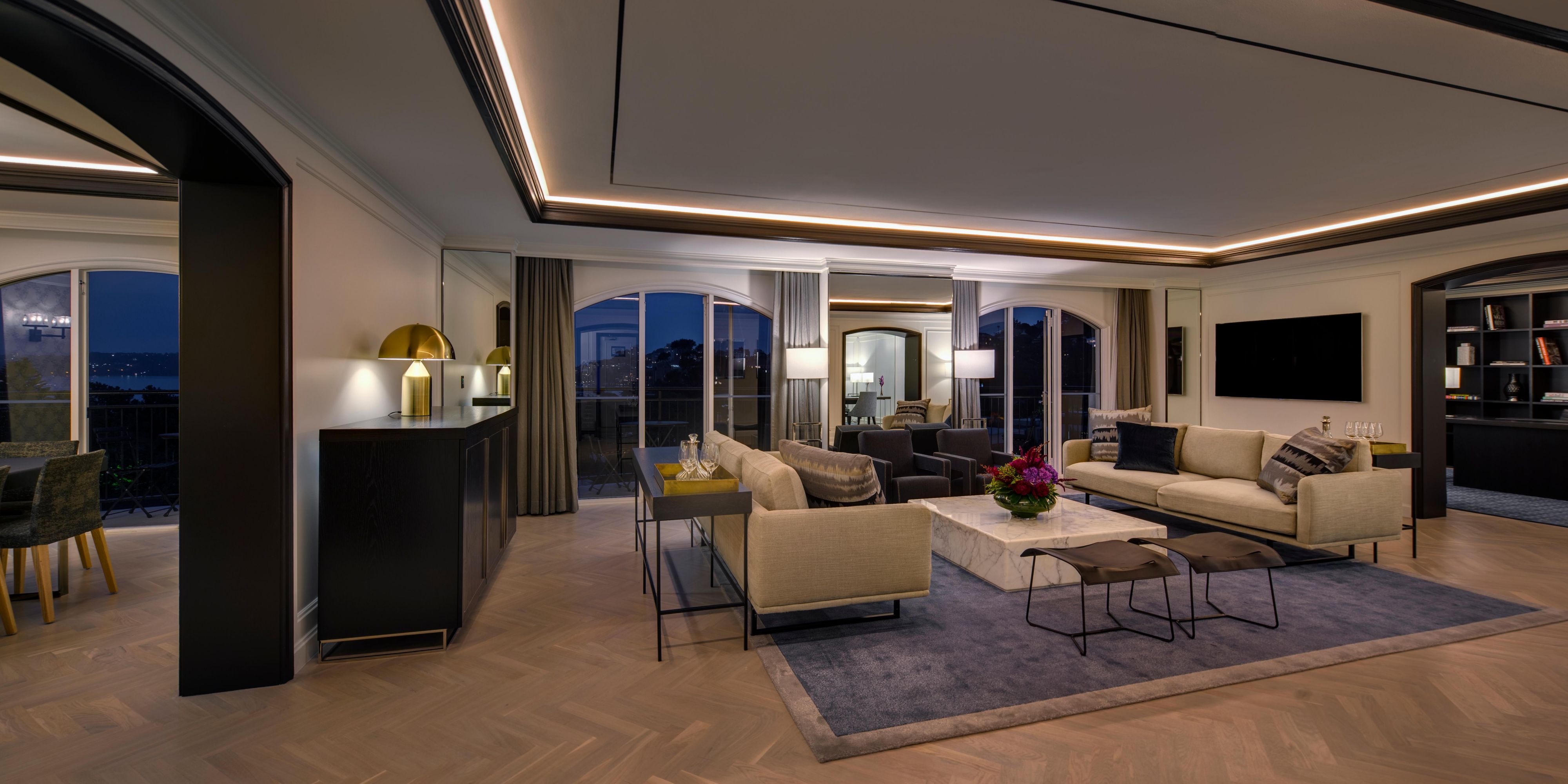 Royal Suite Living Room Night