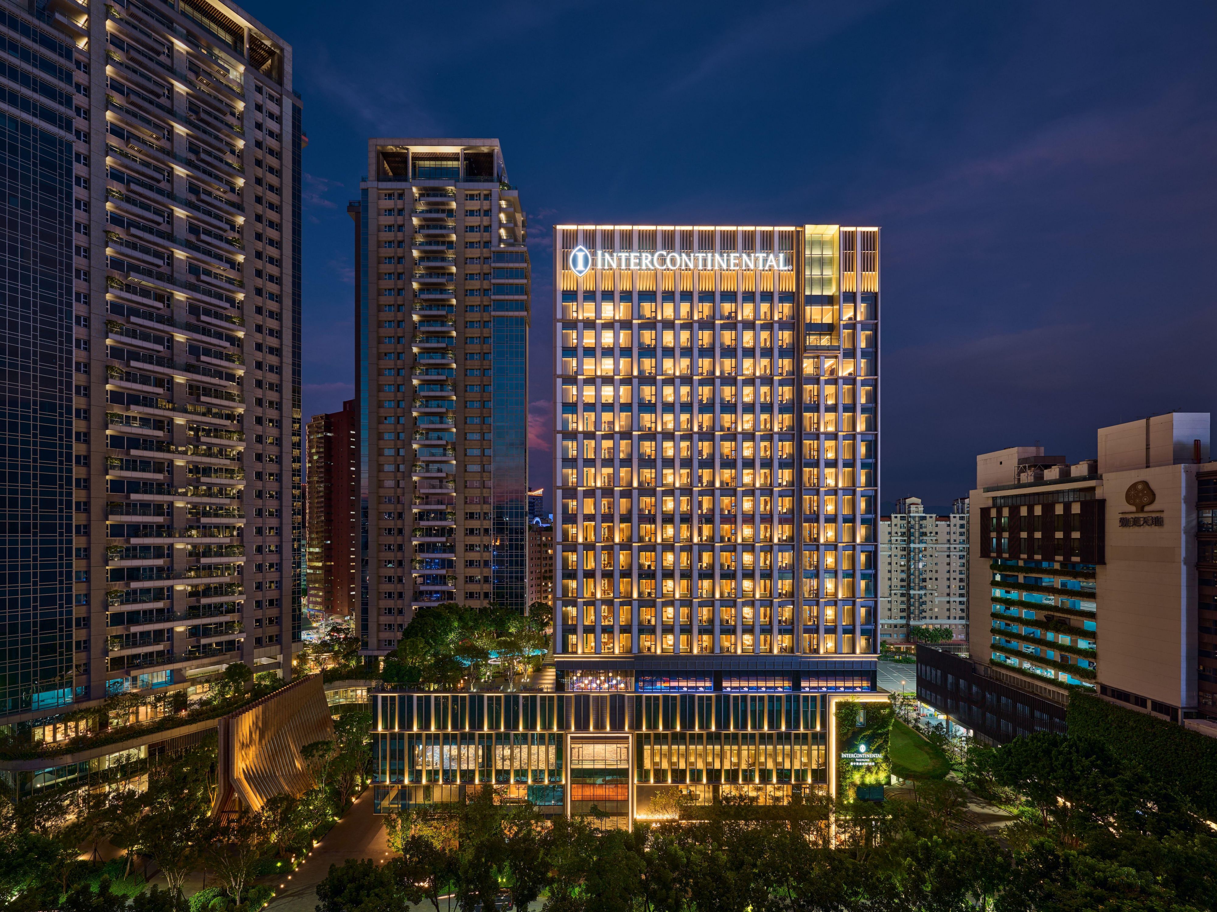 Hotel outside night