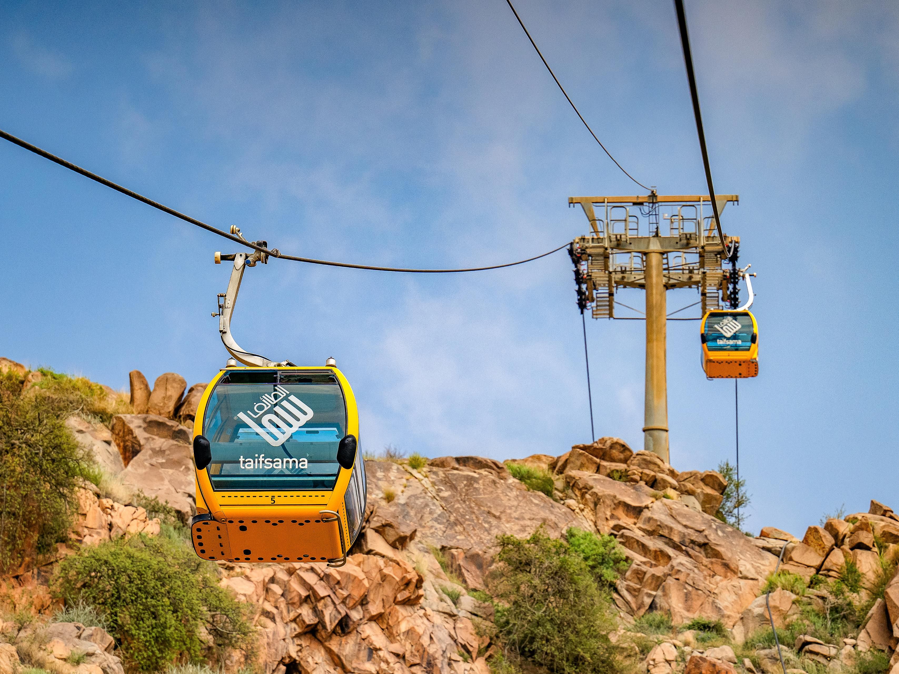 Experience the breathtaking views from the Taif mountain cableway