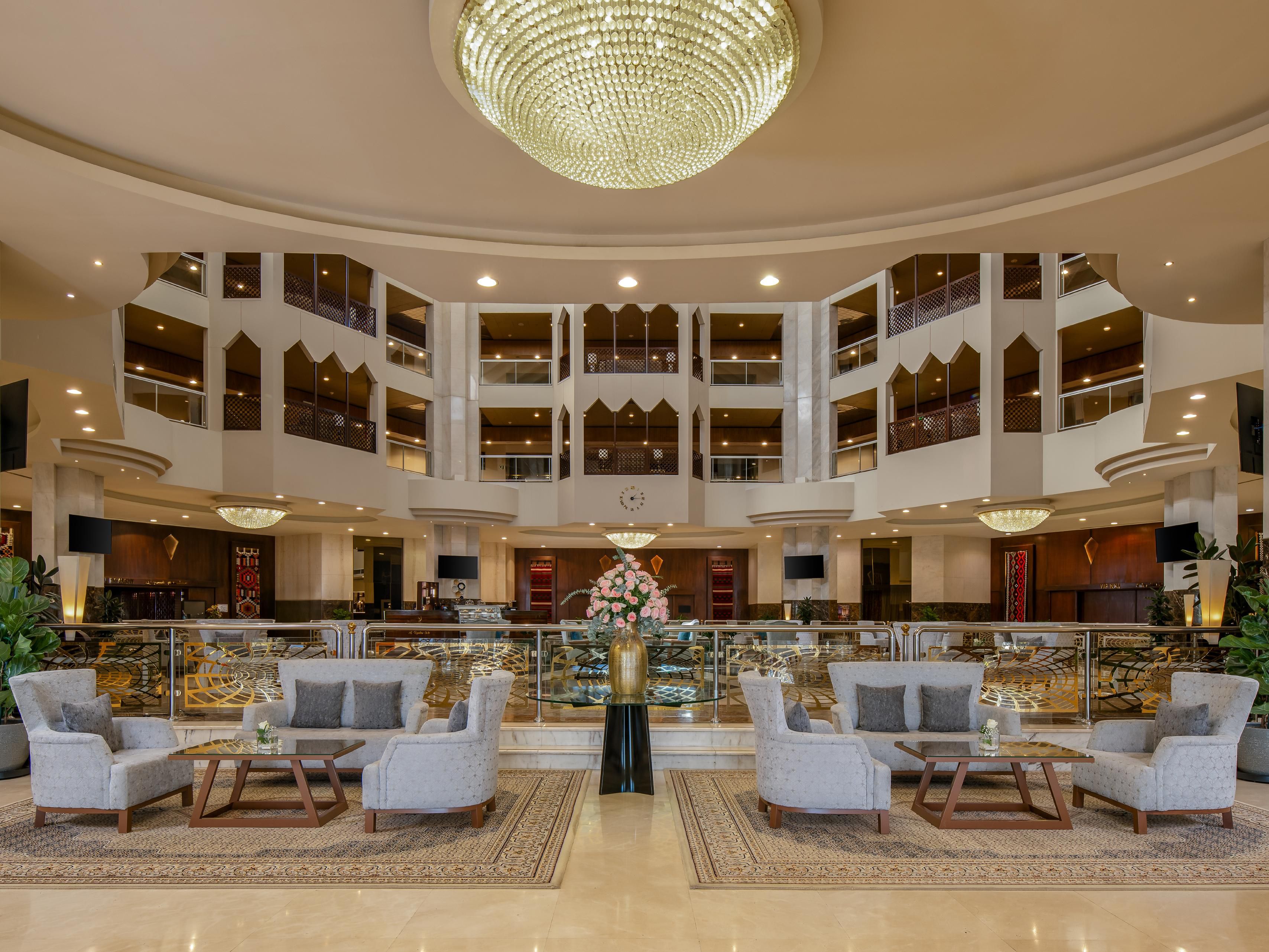 Elegant lobby of InterContinental Taif, where luxury meets style