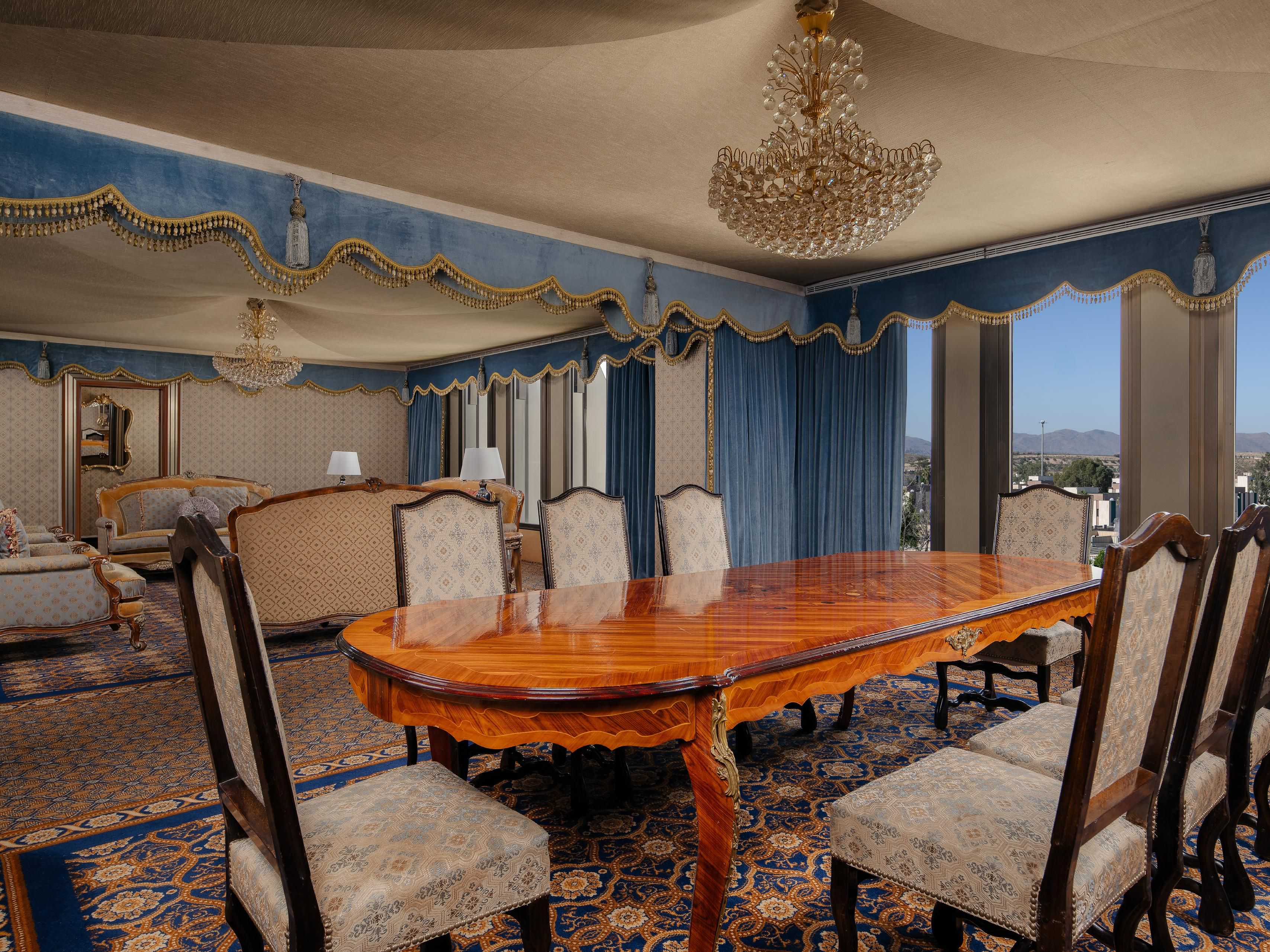 Experience fine dining in the luxurious Royal Suite dining room