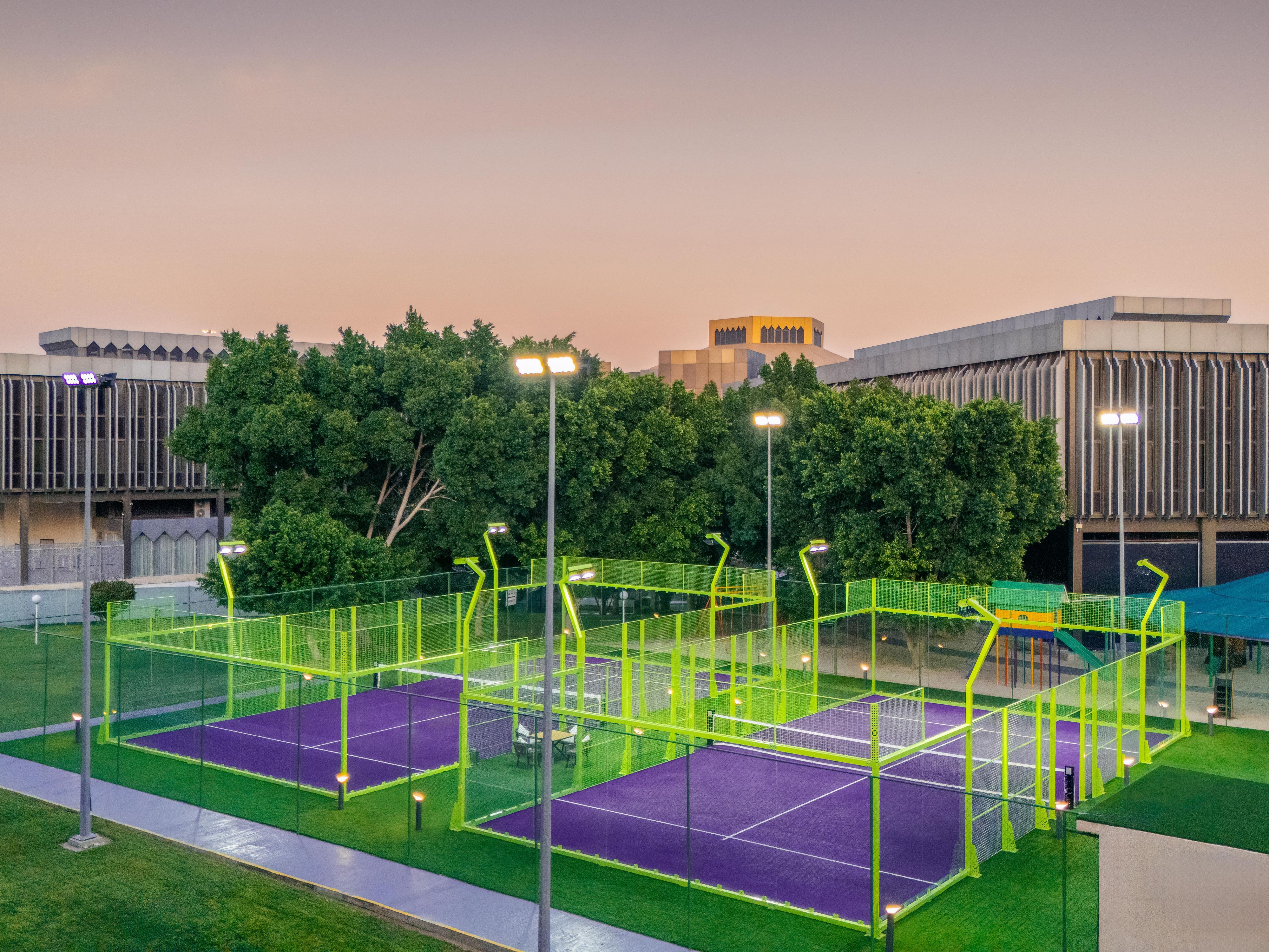Enjoy a thrilling match at the padel court in Taif