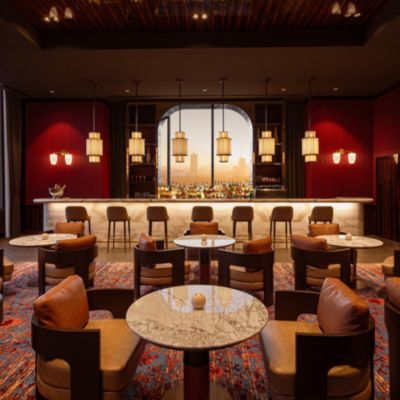 In Ember, enjoy a signature cocktail while watching the sunset.