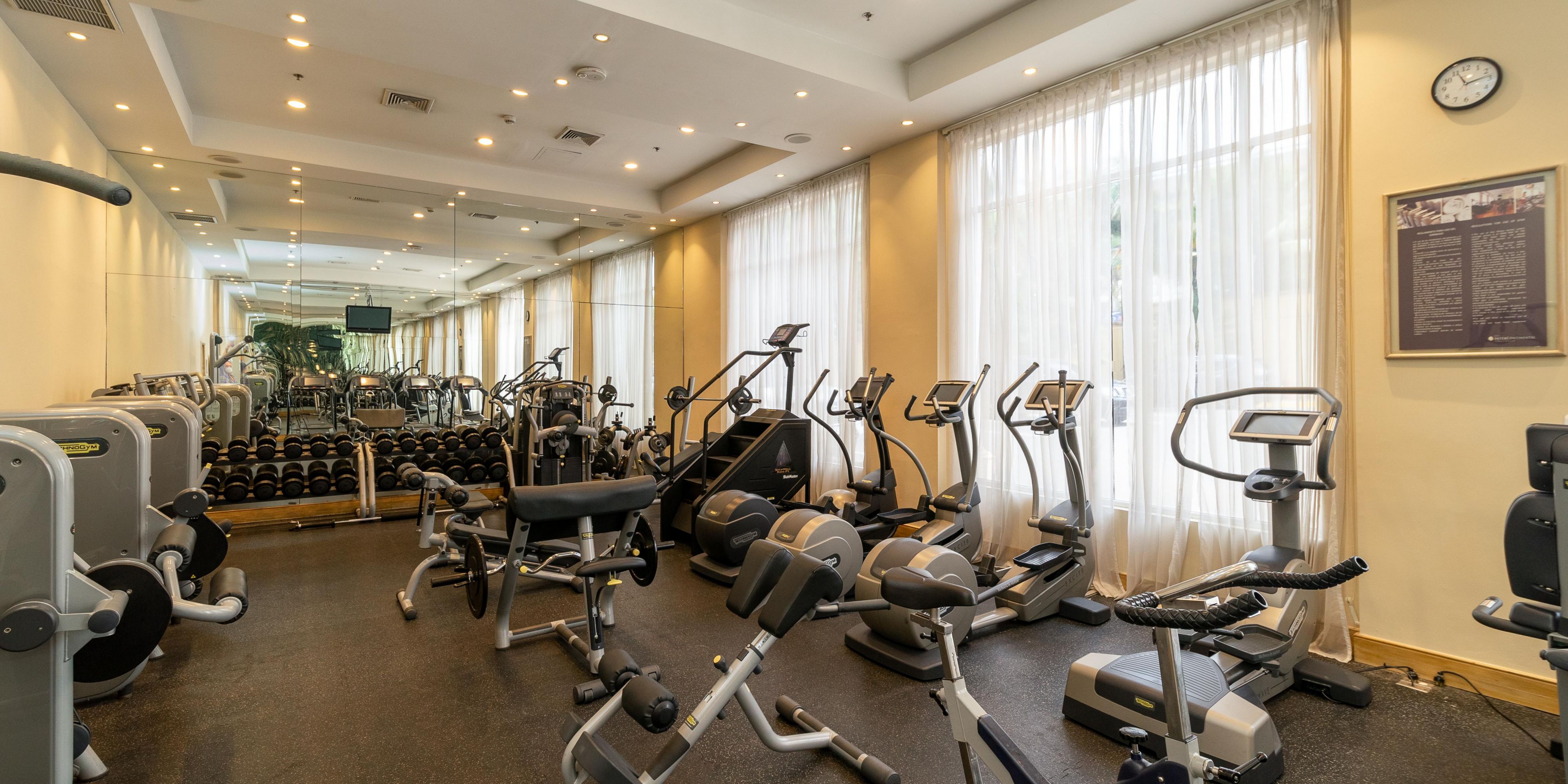 Embrace a refined fitness experience at InterContinental Tegucigalpa. Our state-of-the-art gym is open 24 hours, offering guests the freedom to pursue wellness at any time, in an atmosphere of luxury and sophistication.