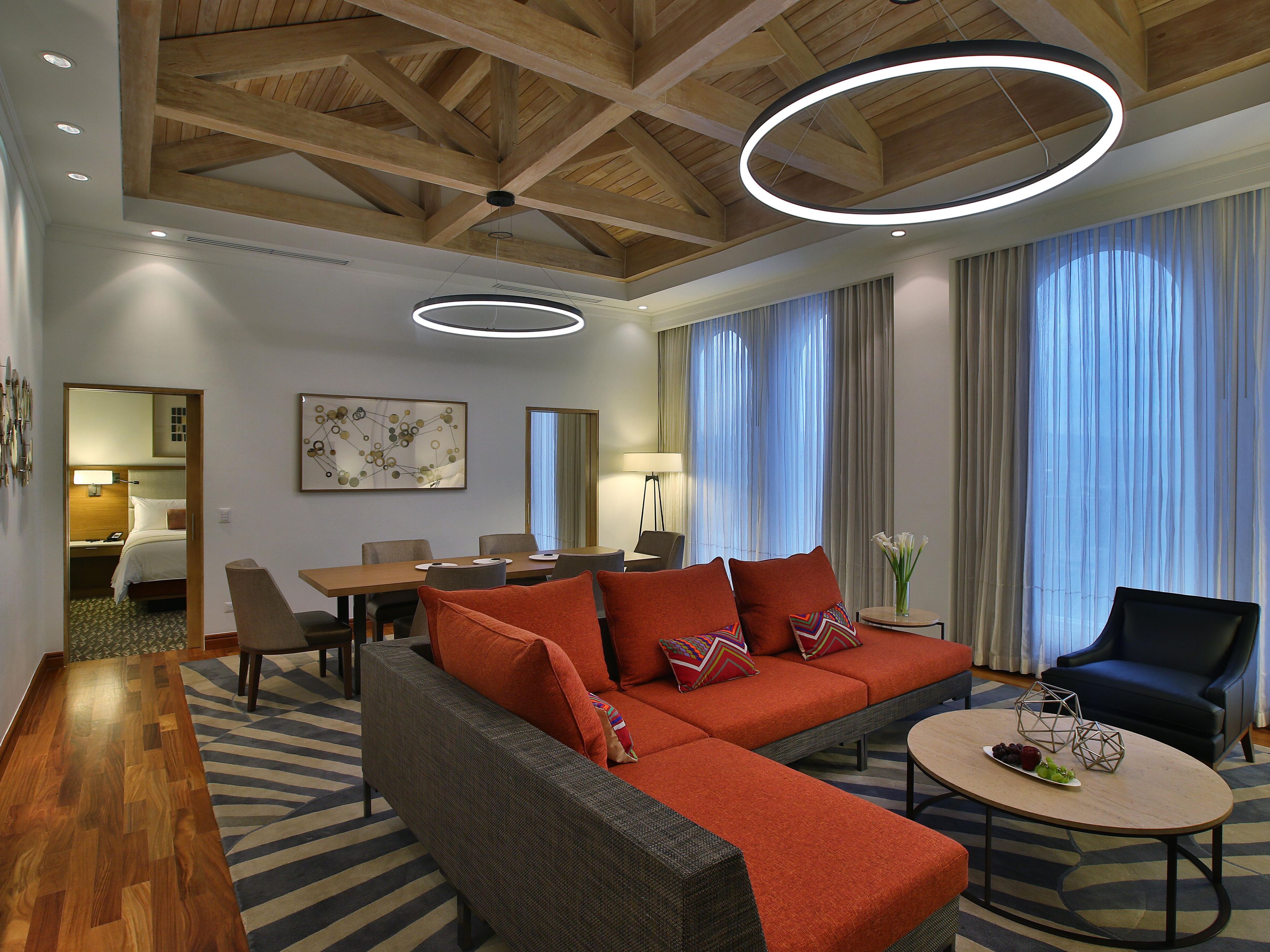 Enjoy a separate living room in our Presidential Suite.