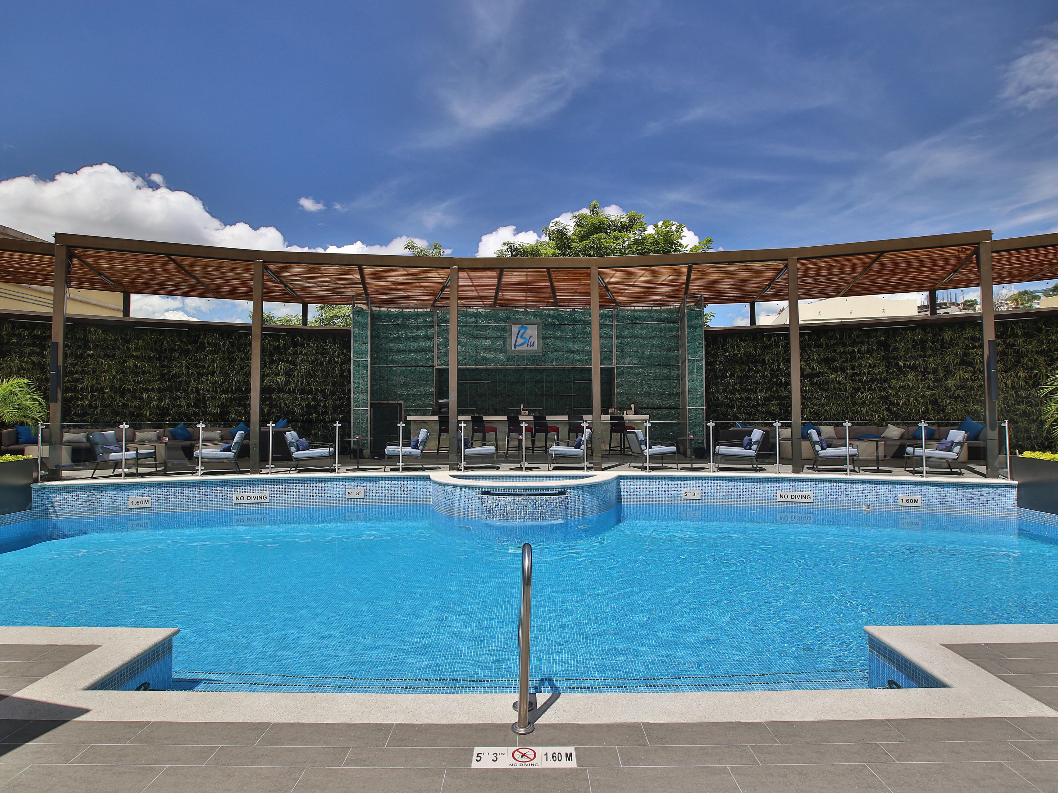 Have a morning or afternoon dip in our outdoor pool.