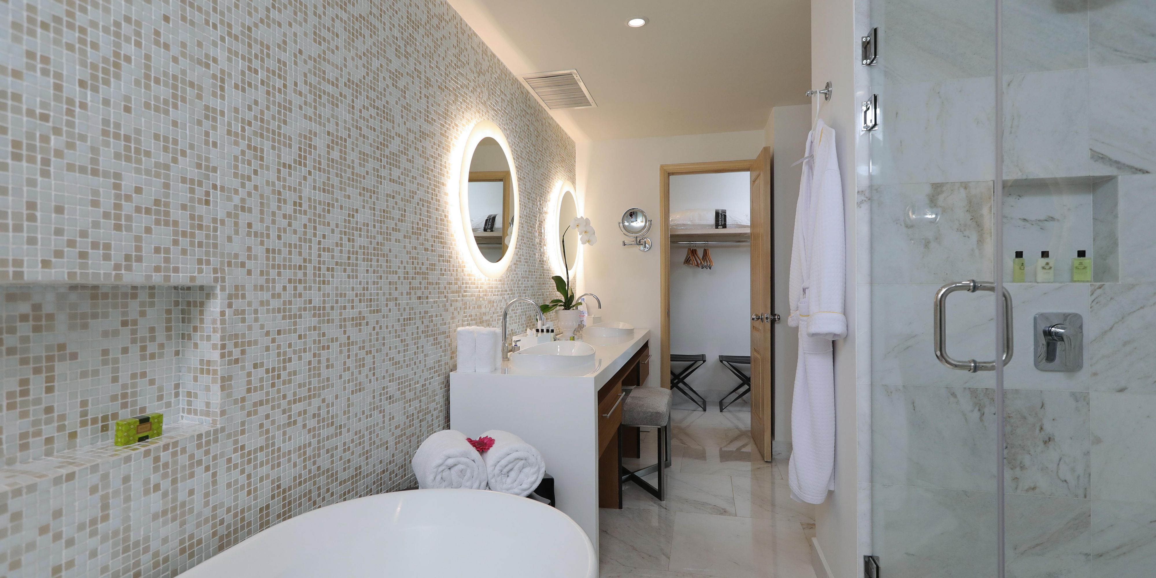 Spacious bathrooms to recharge after a long day.