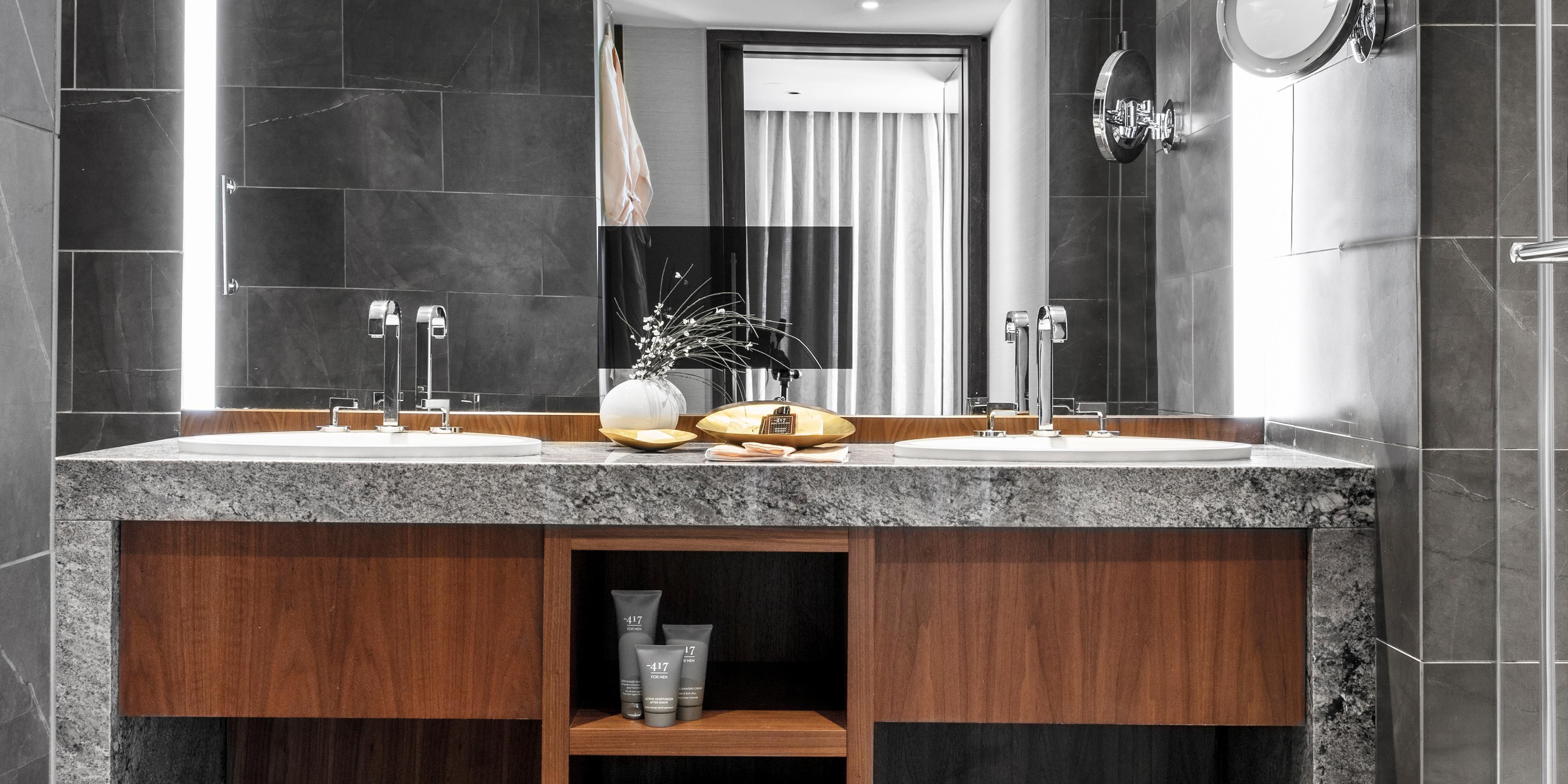 Immerse yourself in luxury with our His-and-Hers sinks