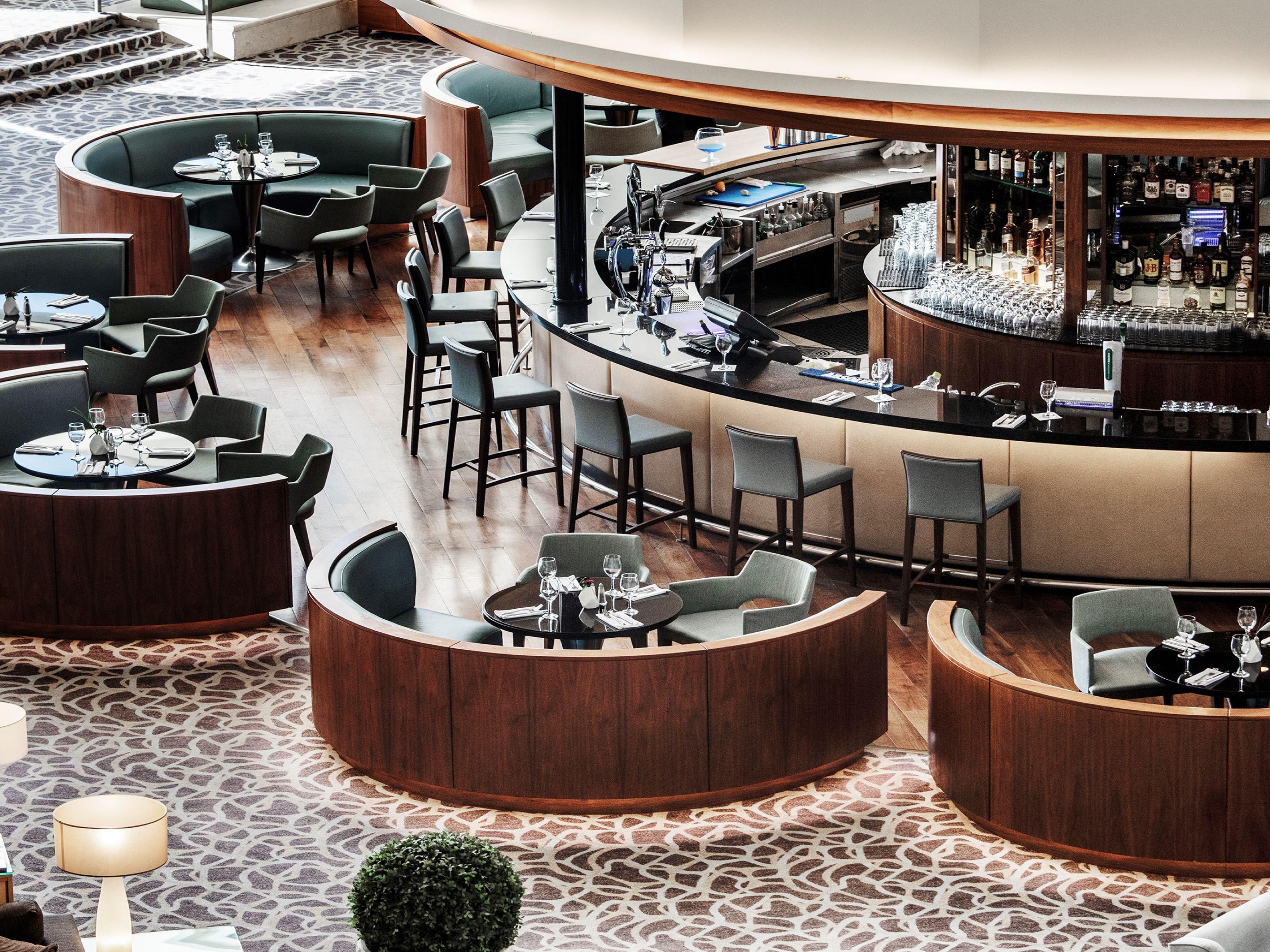 Mediterranean food and Happy Hour await in our Atrium Lobby Bar
