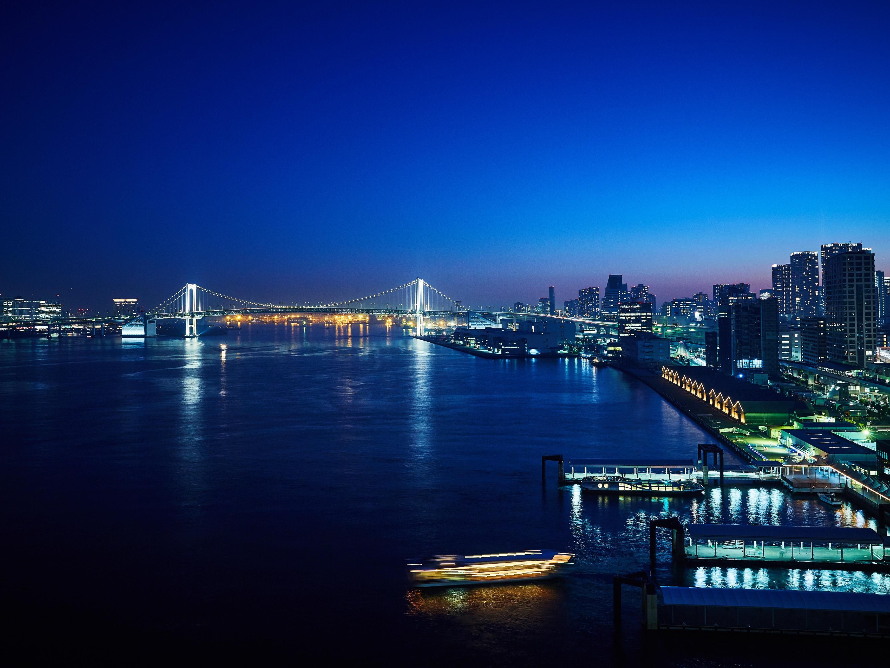 View from Hotel for the Hinode Pier and Rainbow Bridge