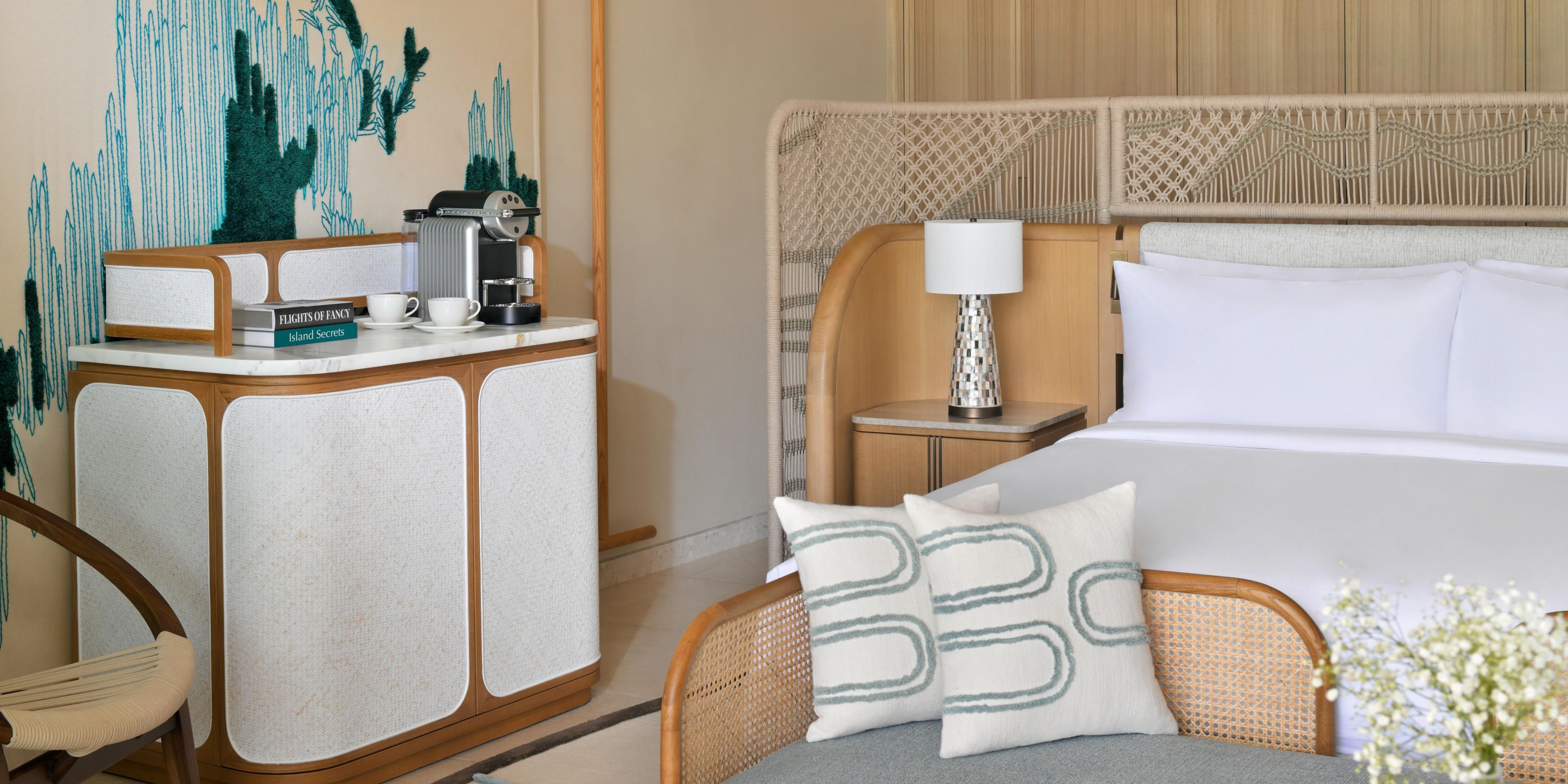 Rest easy on a plush king bed with crisp linens
