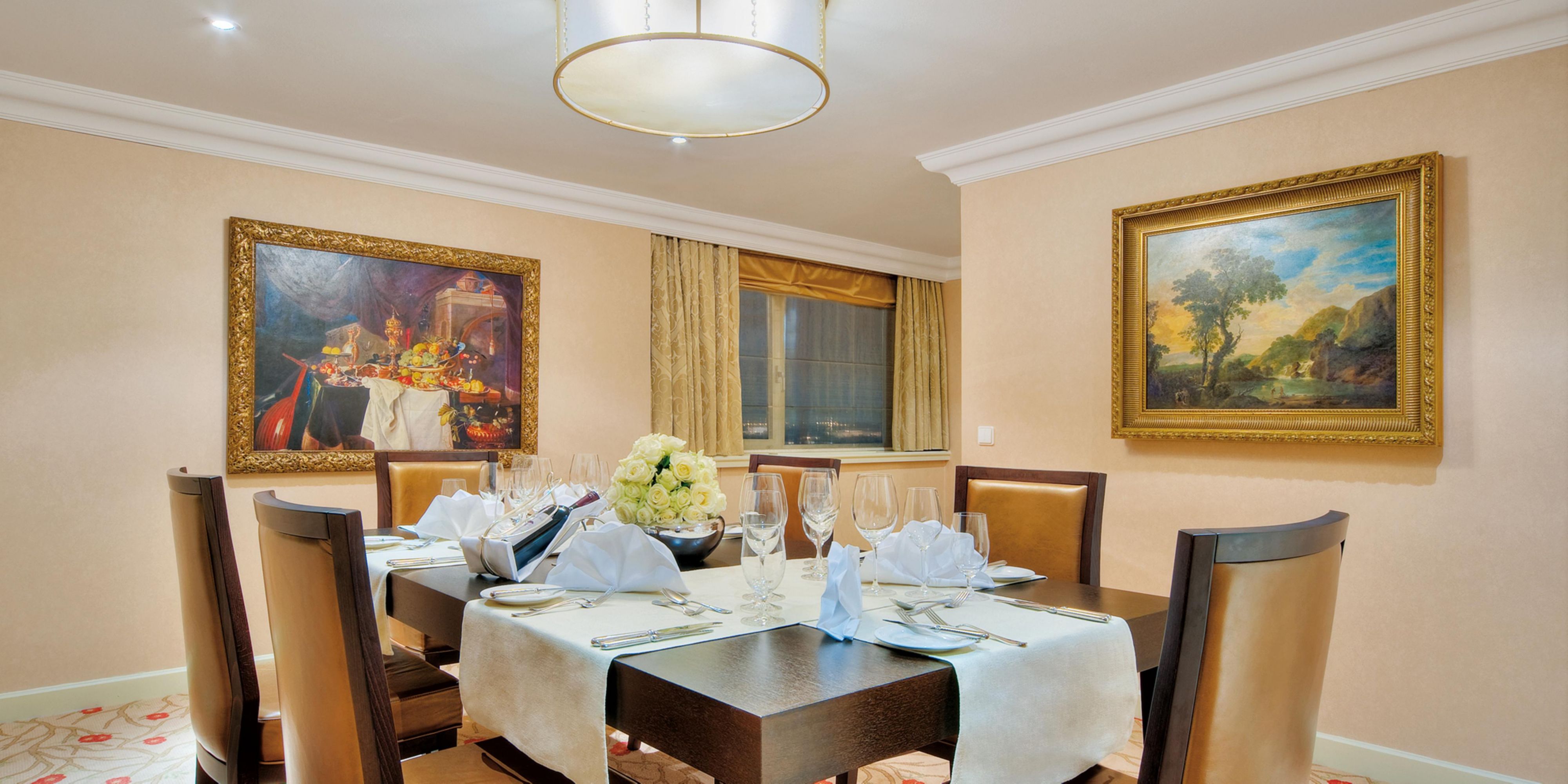 Presidential Suite Dining Room With Great View Over The City