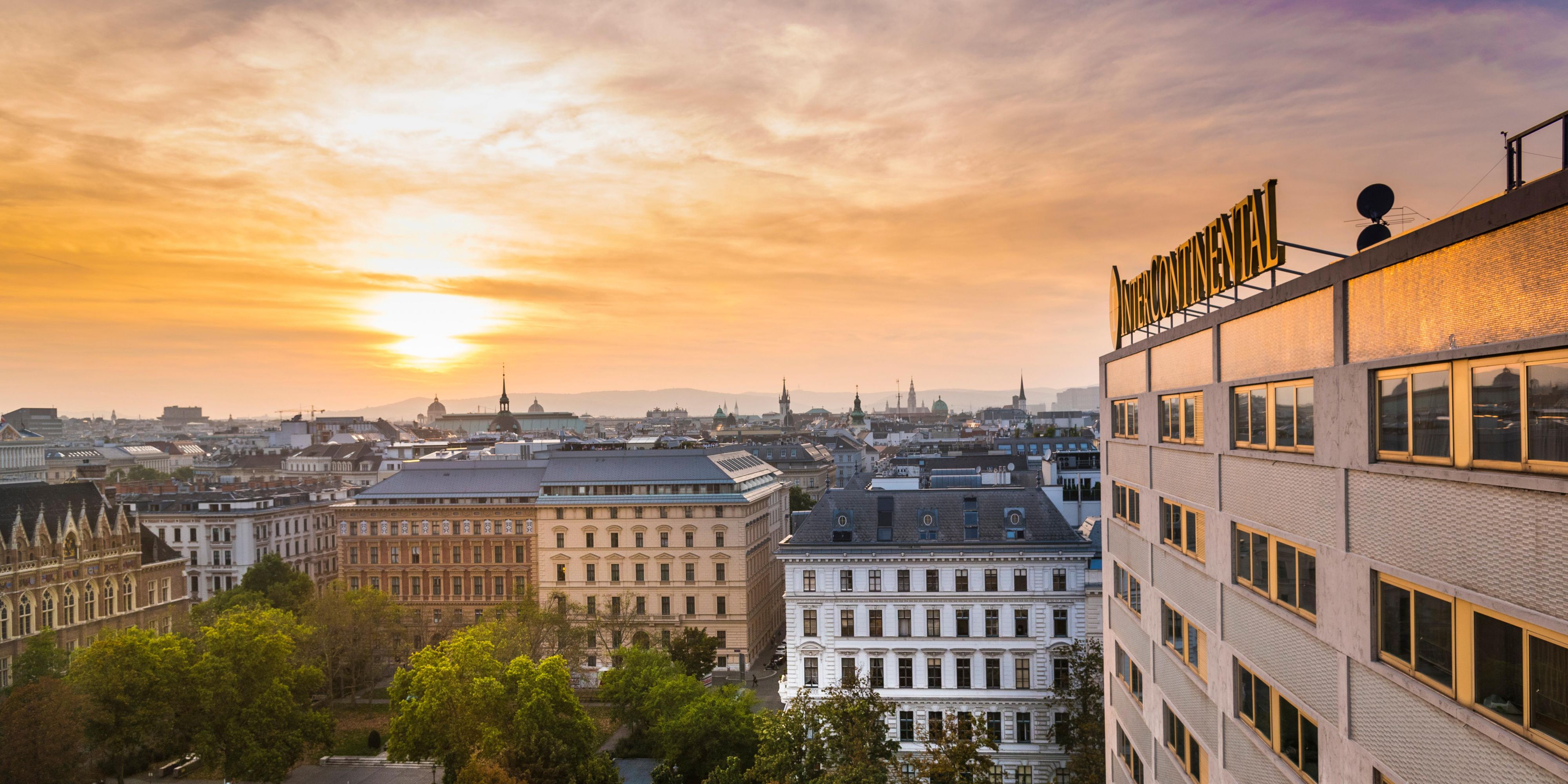 One of the best views over the city. Club InterContinental guests enjoy a 180-degree panoramic view over downtown Vienna from the Club Lounge on the 12th floor of the hotel, in addition to many other benefits our Club Lounge has to offer.