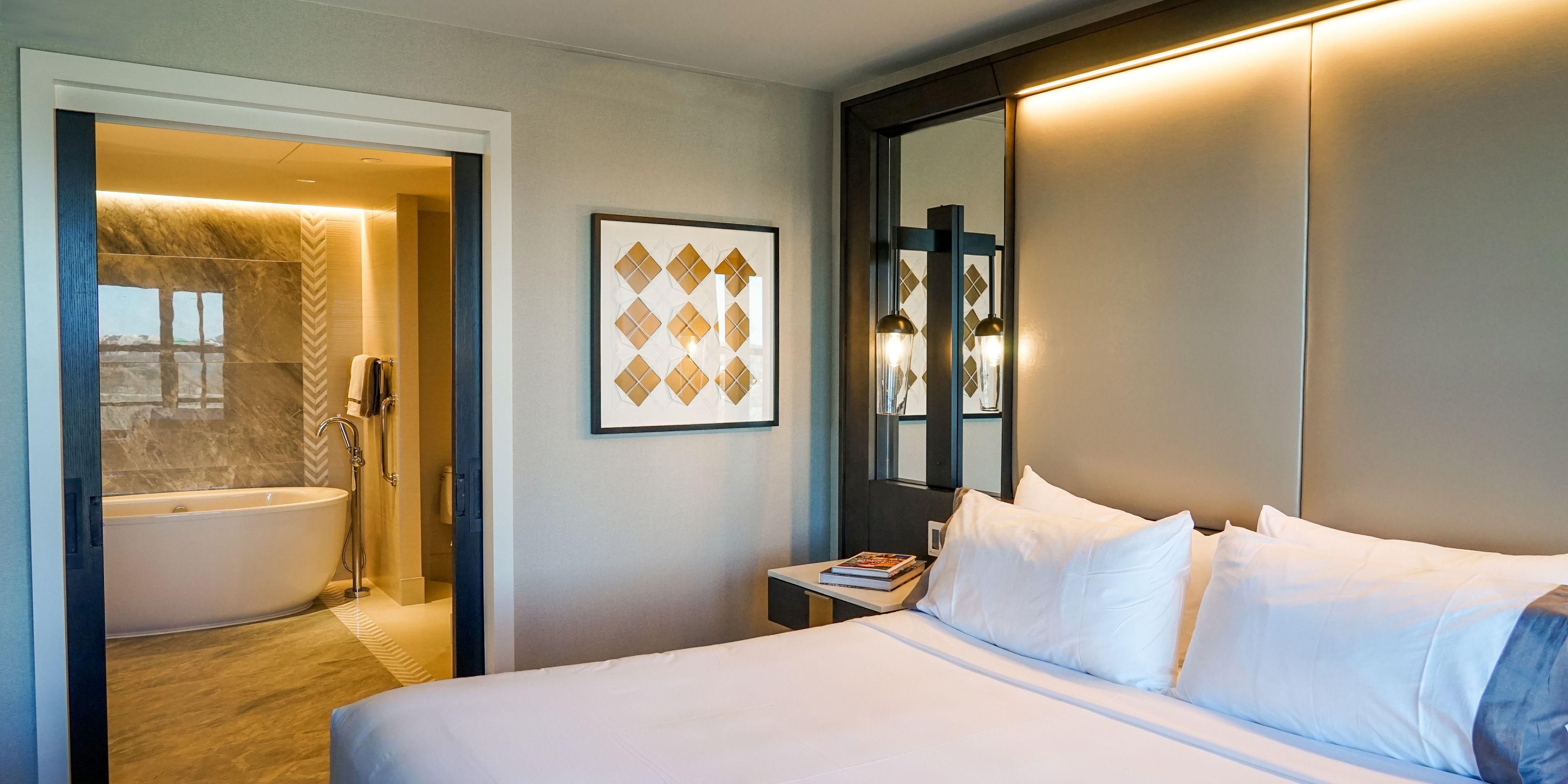 Anchor Suite Bedroom and Bathroom.