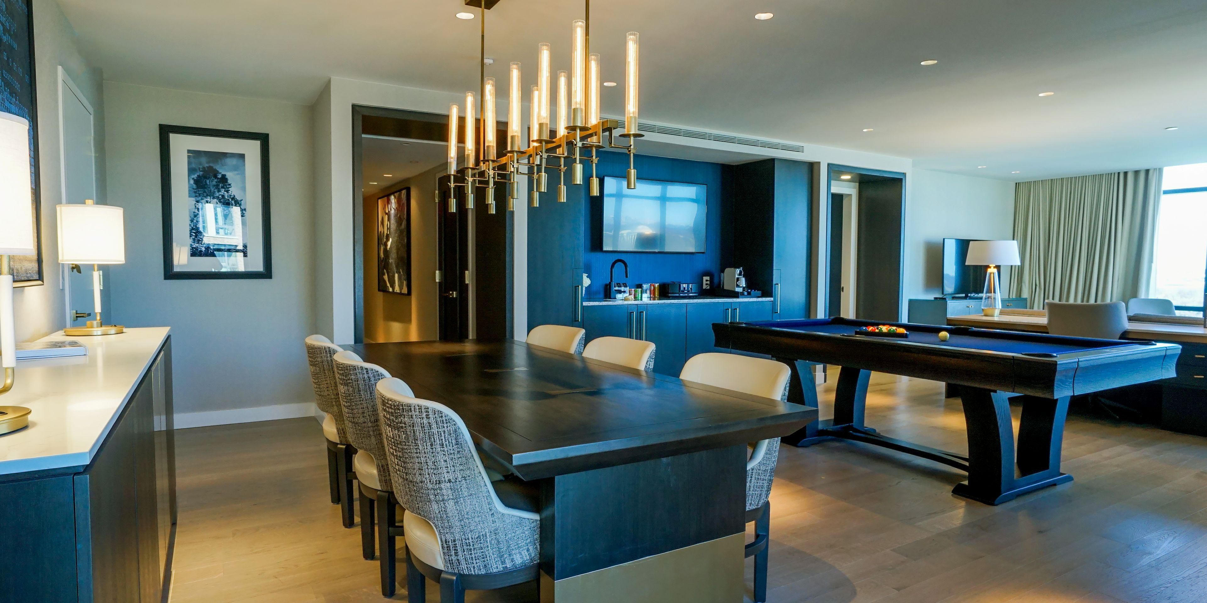 Anchor Suite Dining Area and Pool Table.