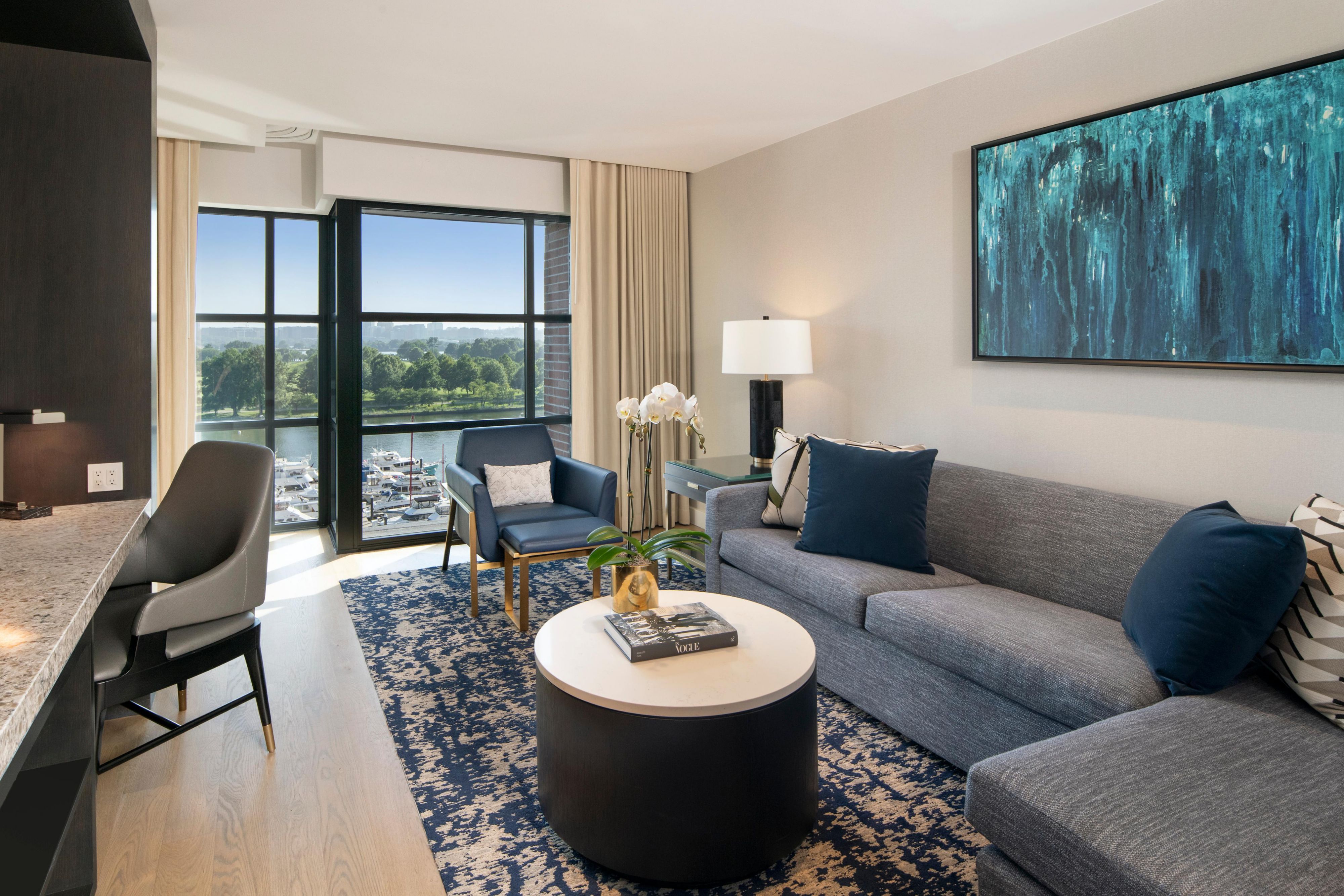 Suite living area.