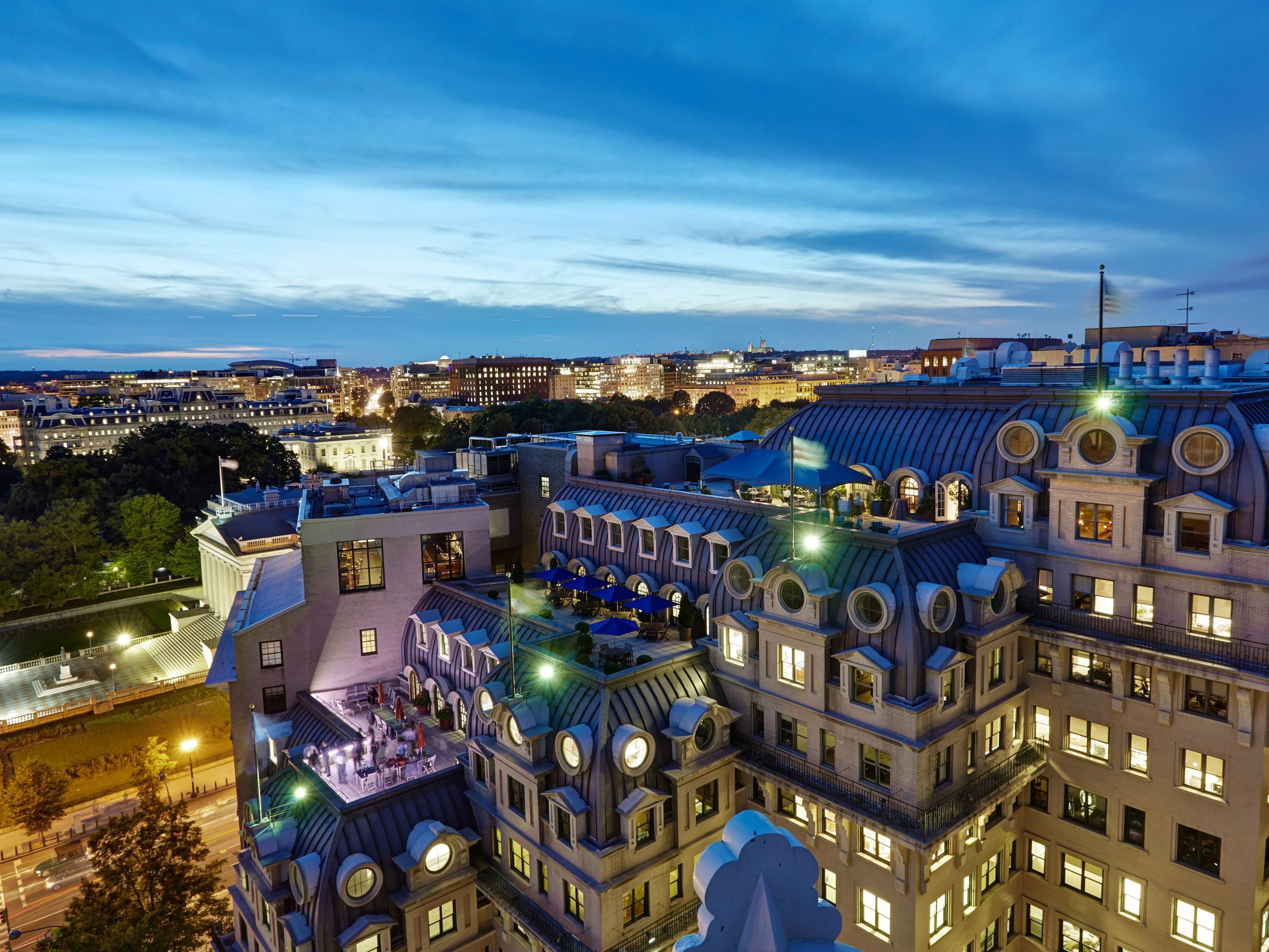 The Willard offers picturesque views of the city.