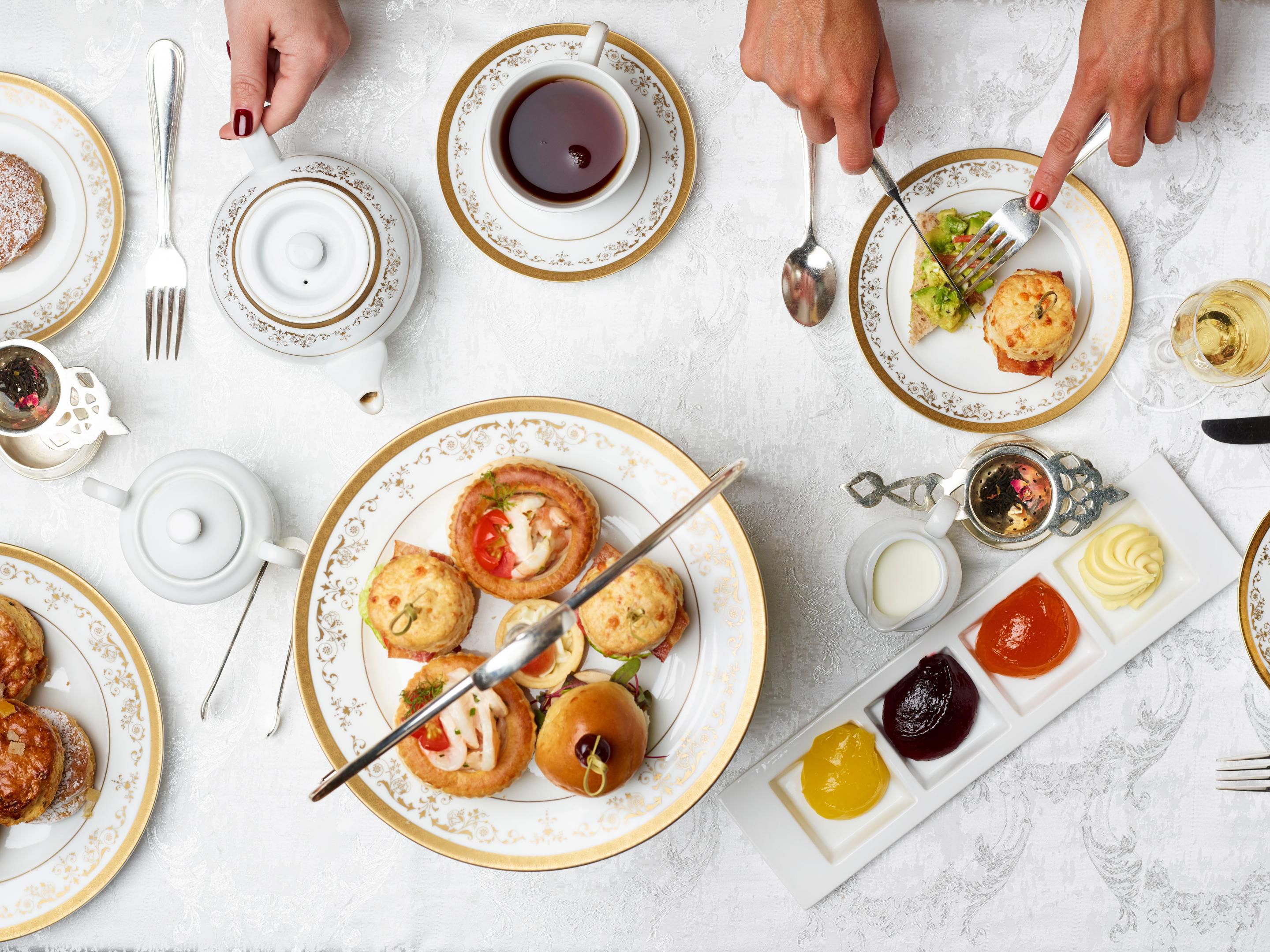 Afternoon Tea in Peacock Alley is offered on the weekends.
