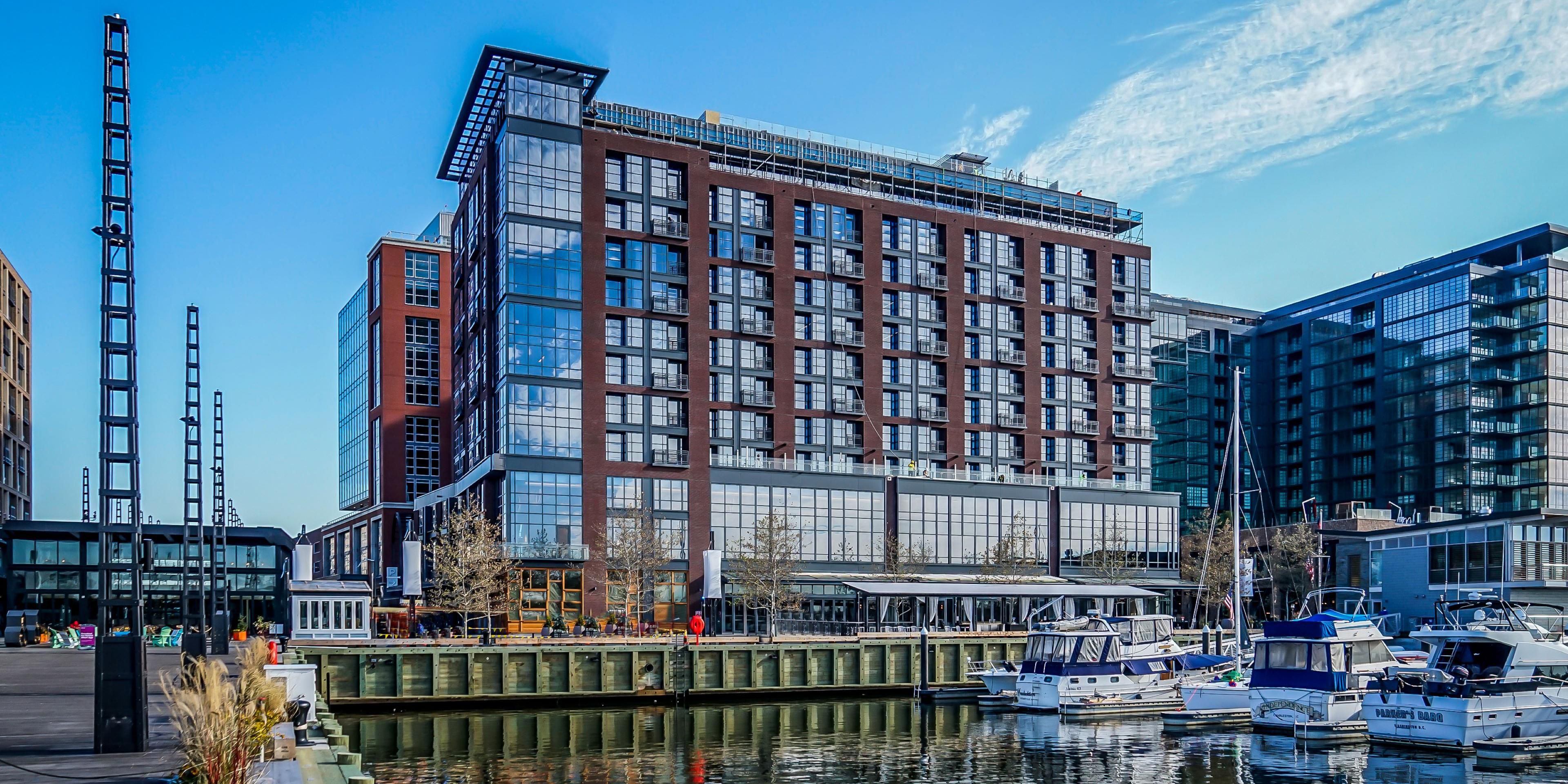 Our conveniently located hotel overlooks the Potomac River within The Wharf neighborhood — D.C.’s acclaimed waterfront entertainment and residential oasis. Standout features include a spa, outdoor pool, restaurants, and fitness center. We are also steps from major museums and historical monuments, and next door to the acclaimed music venue, Anthem.