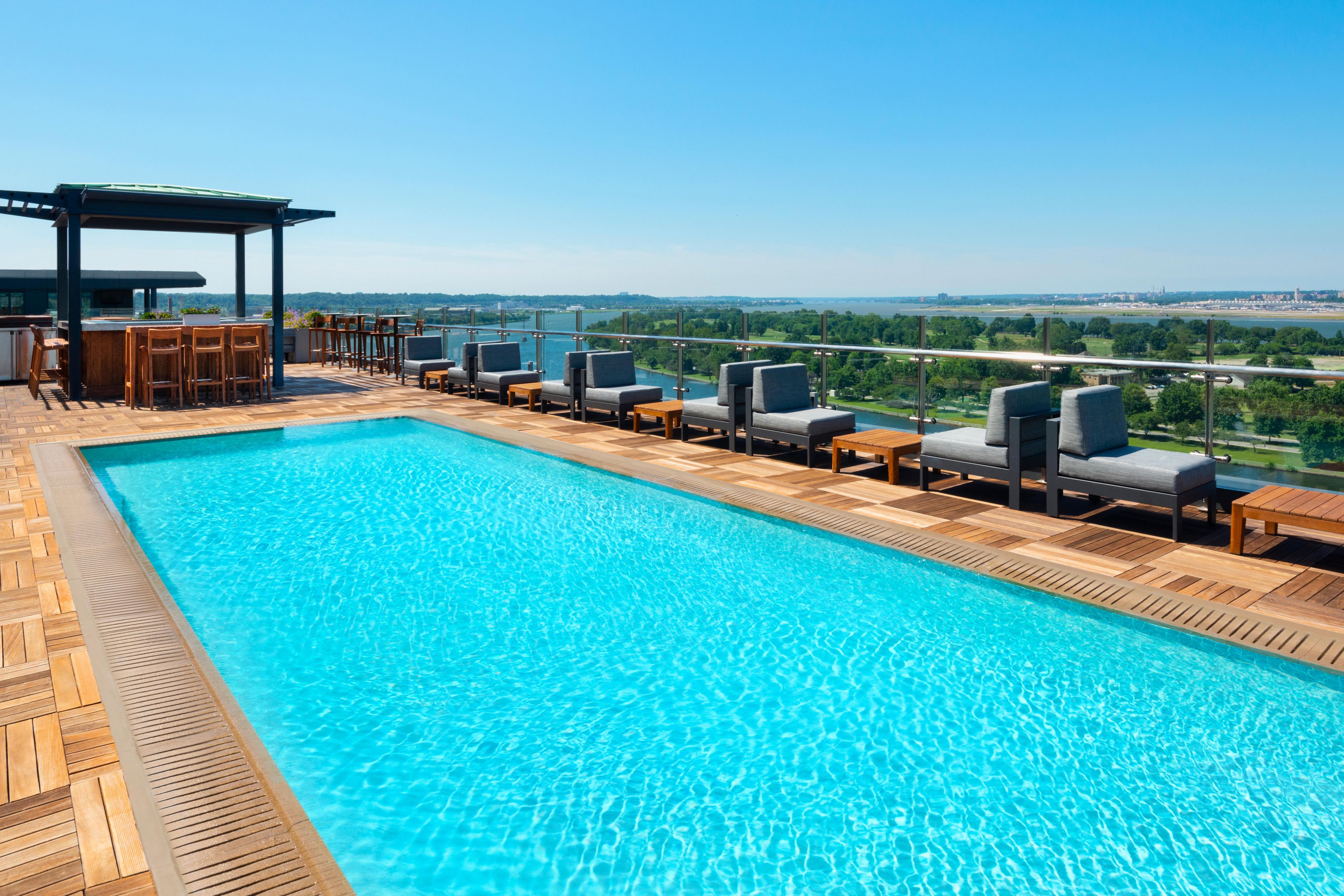 Rooftop swimming pool at InterContinental D.C. - The Wharf.