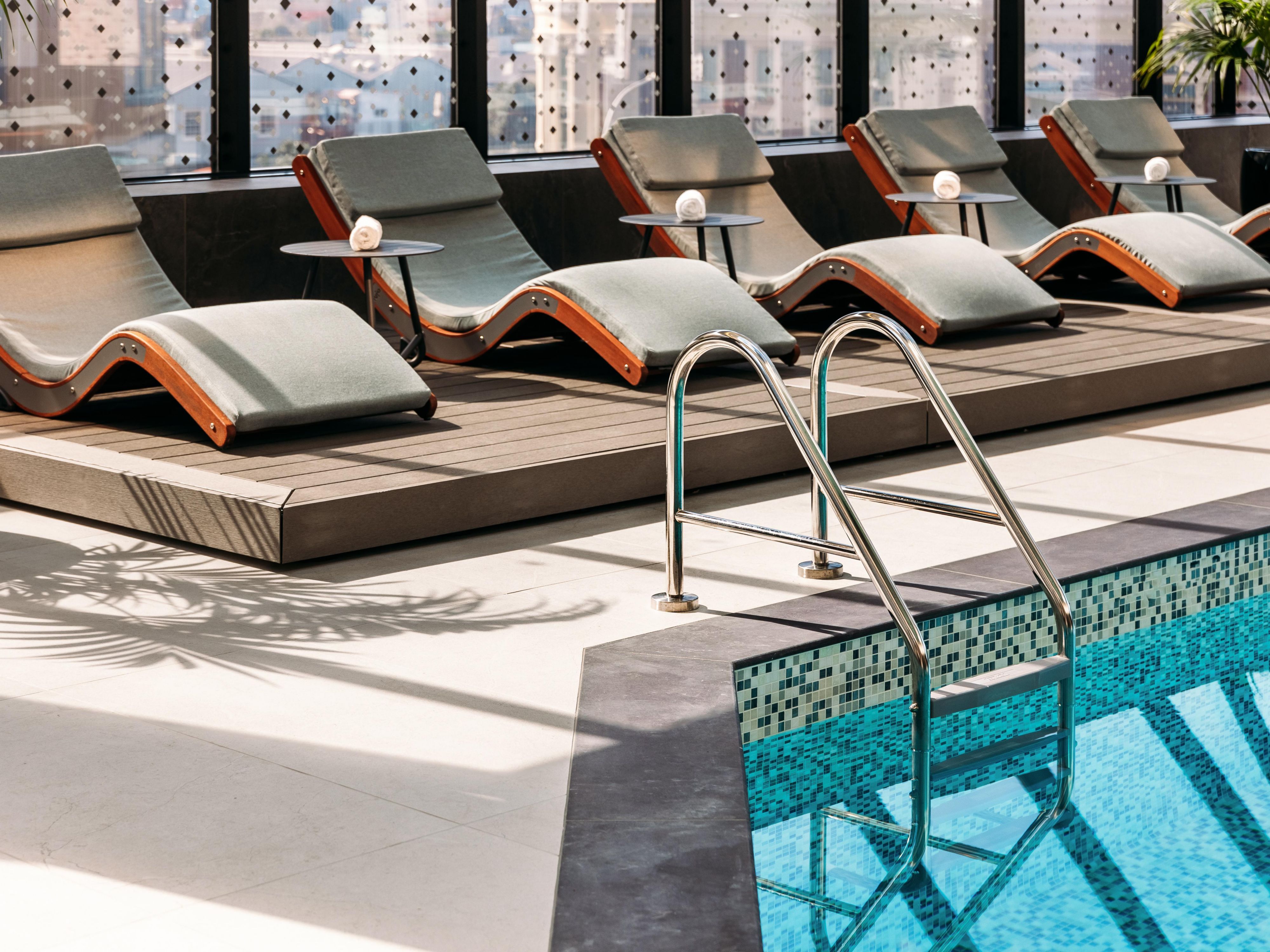Unwind and relax in poolside style.