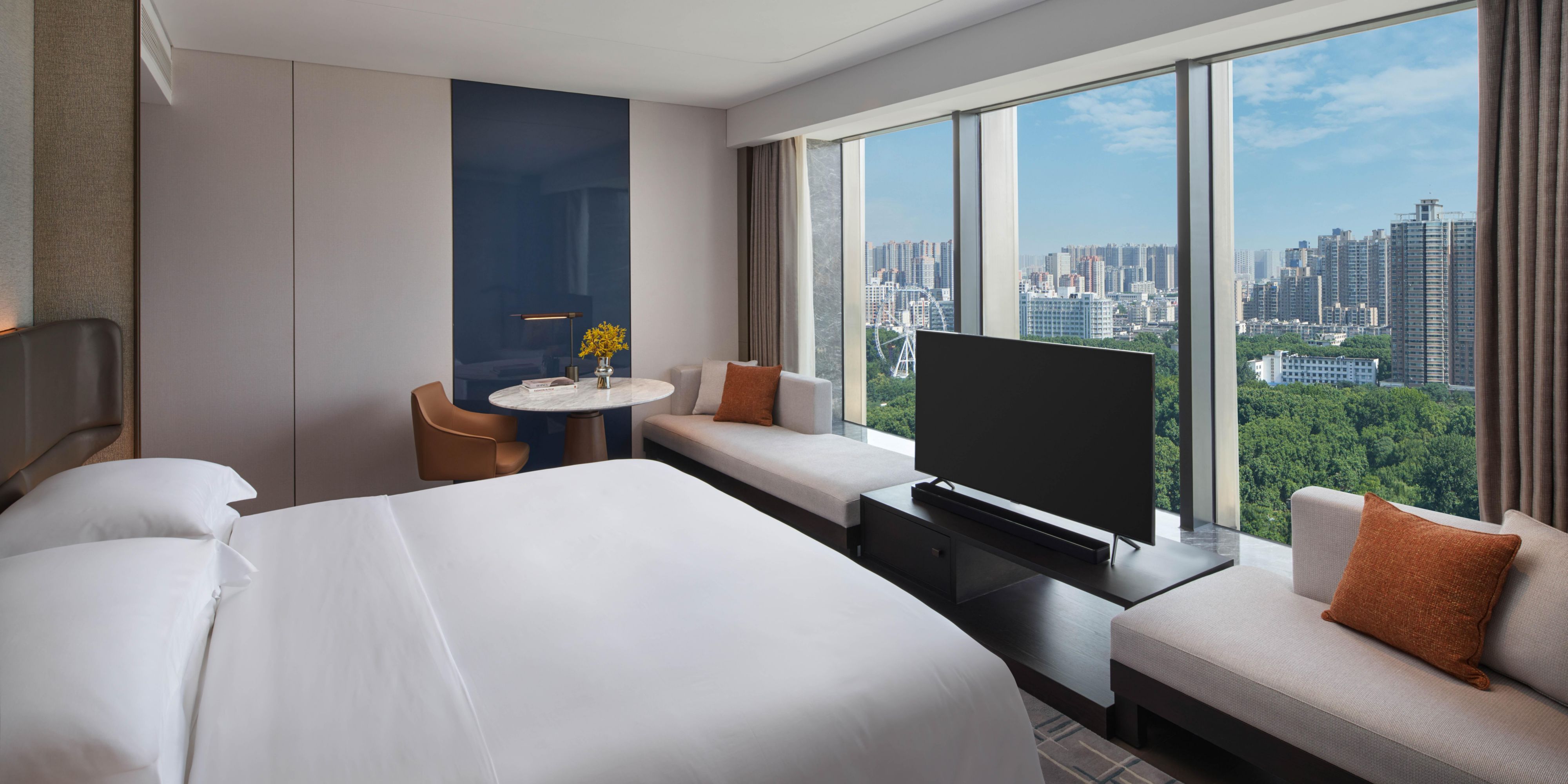 1 Bedroom with Living, Dining Areas, Garden View-Bedroom