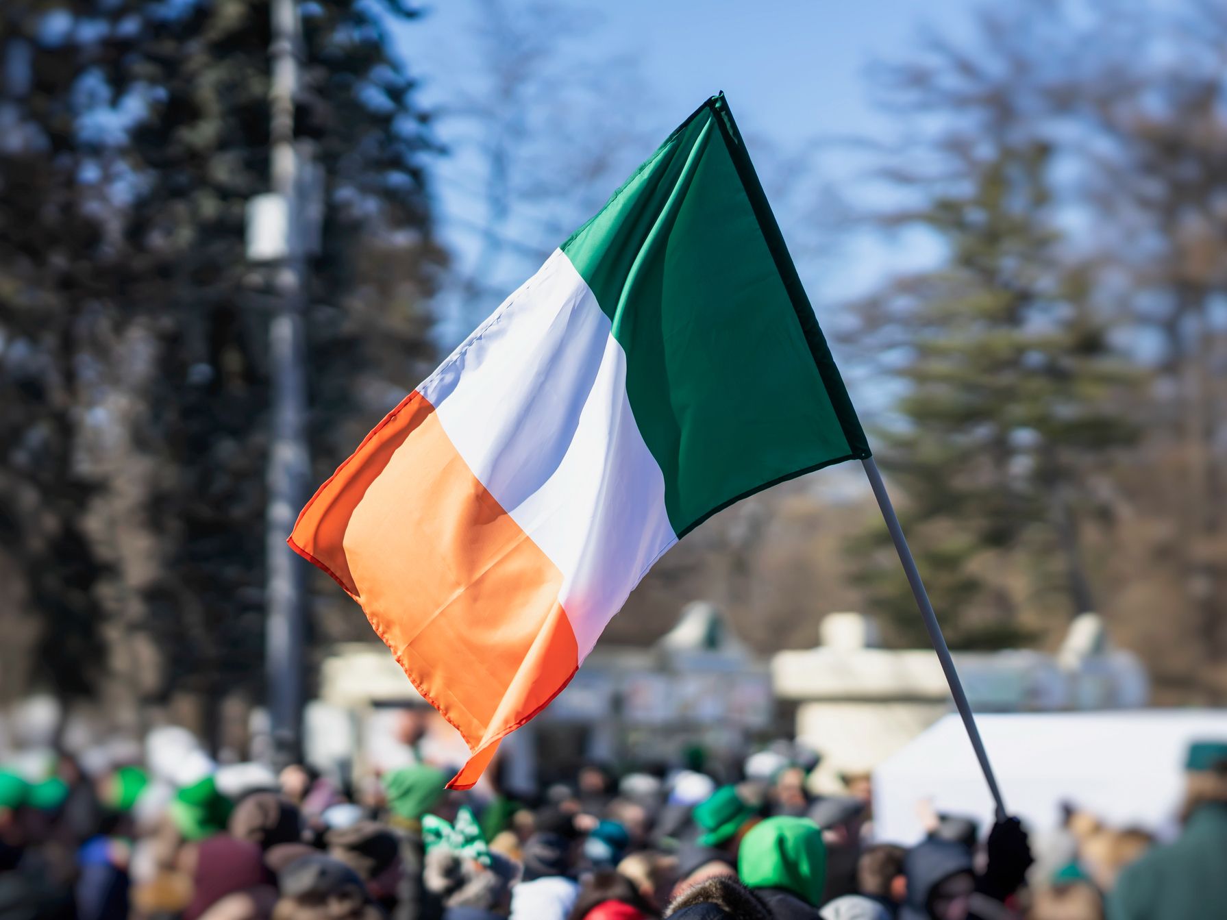 Waving the Irish flag at a festival