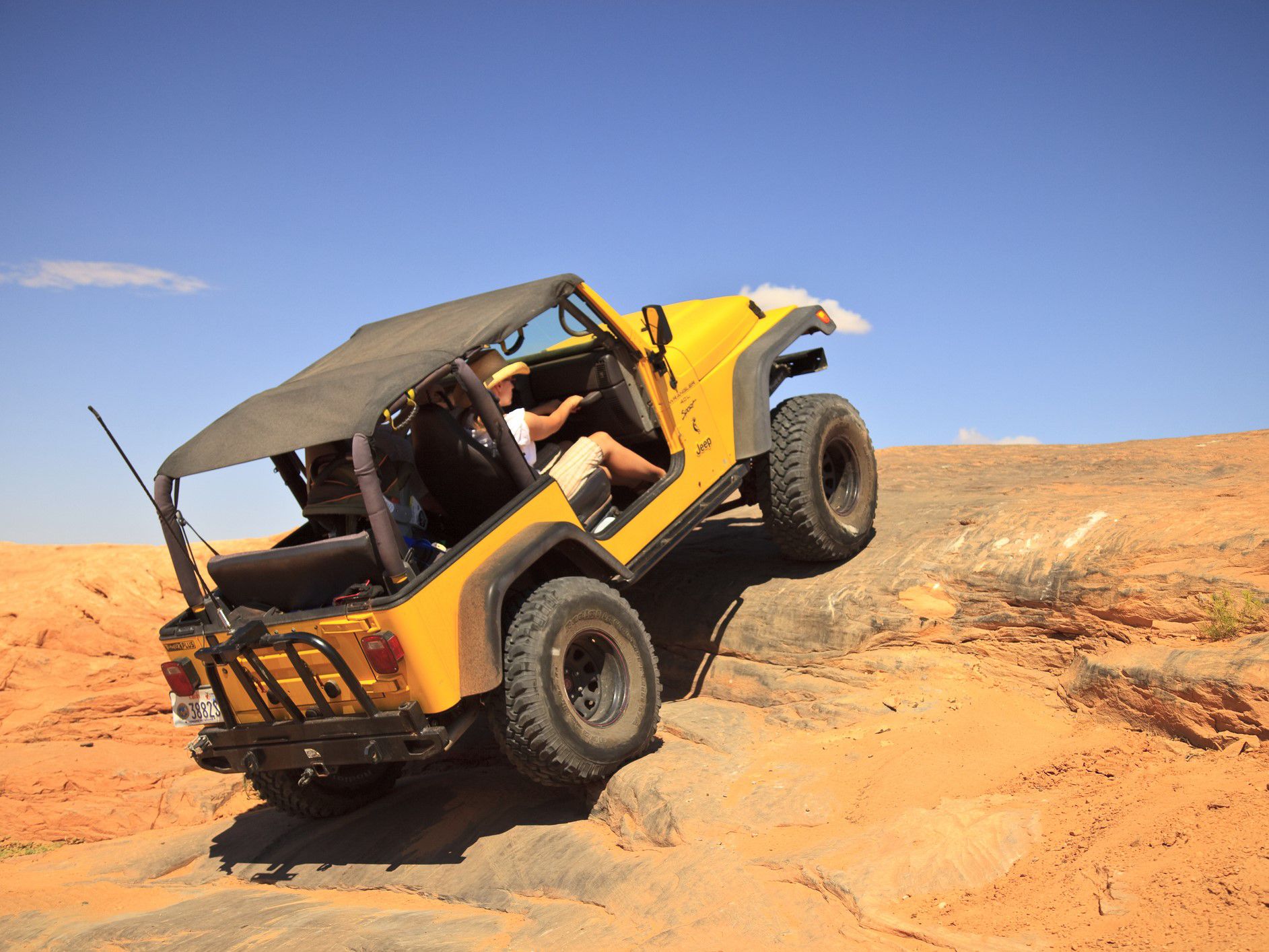 Jeep off roading in Moab, UT