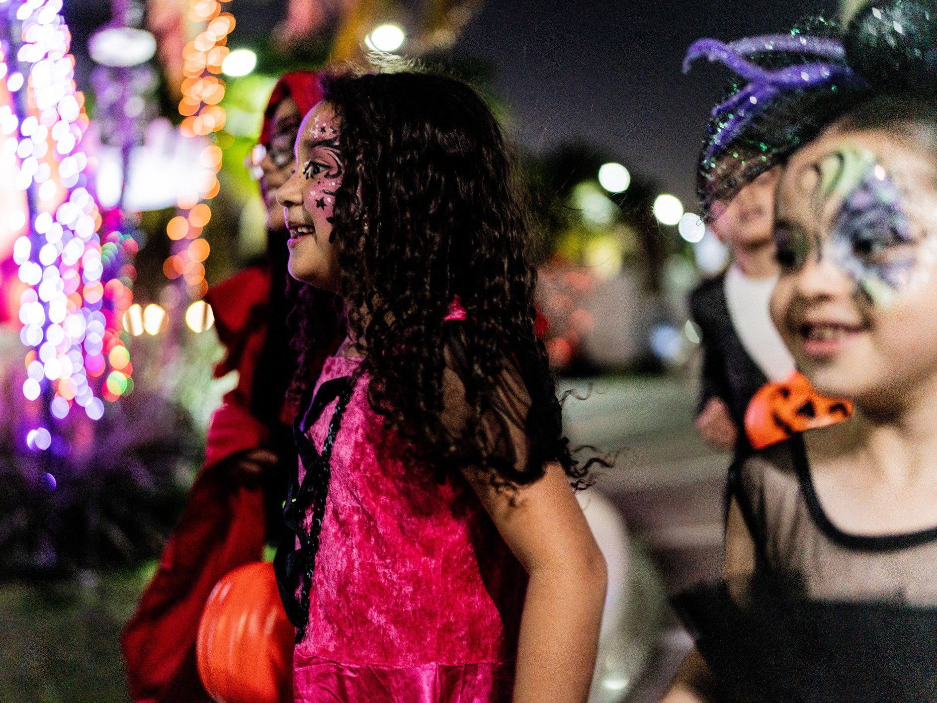 Kids excited for Halloween fun