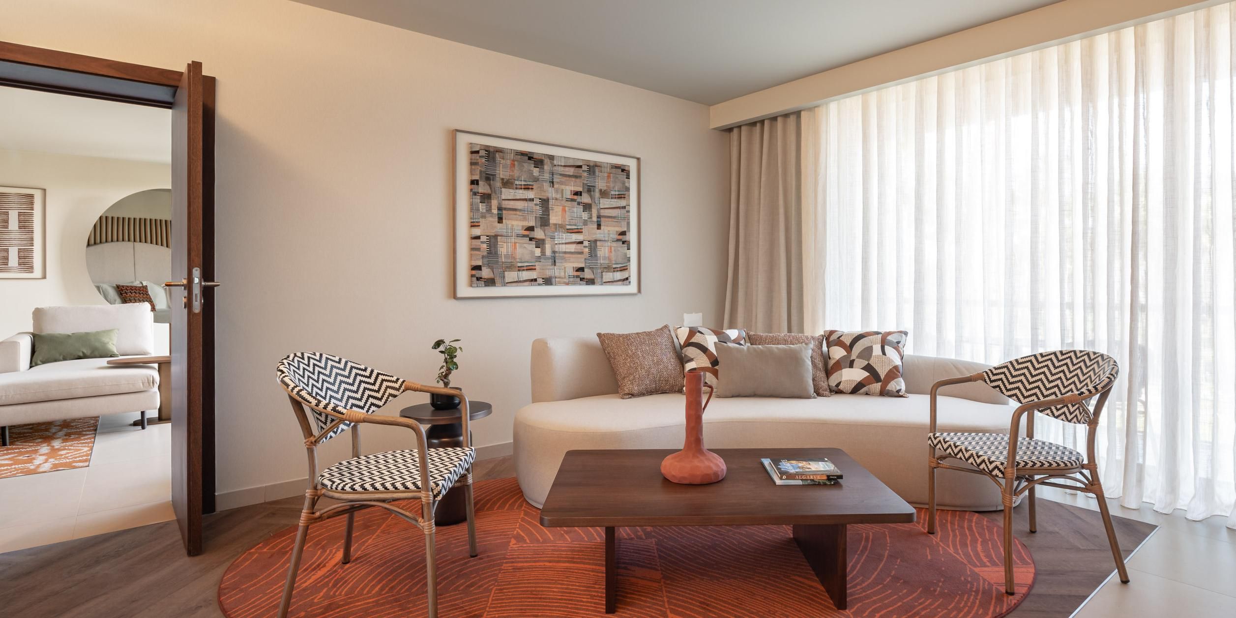 Chic livingroom space with soft tones and relaxed sophistication