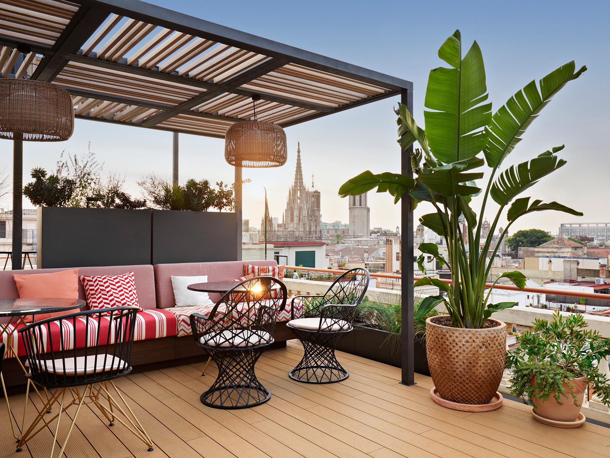 Views of Barcelona from our rooftop Terraza de Vivi