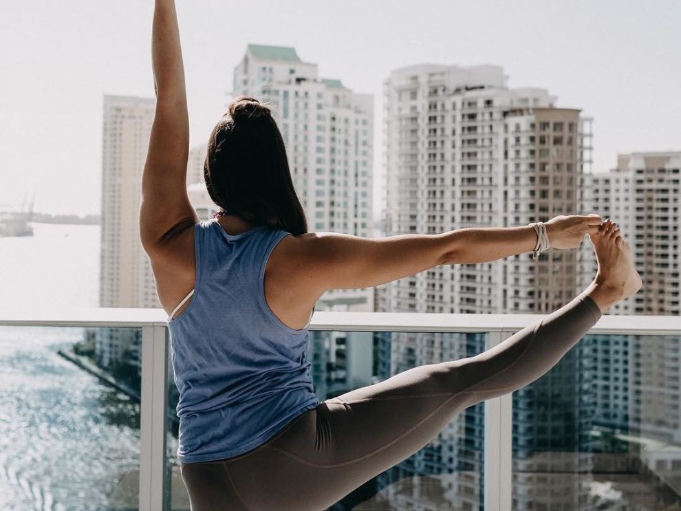 Woman doing yoga
