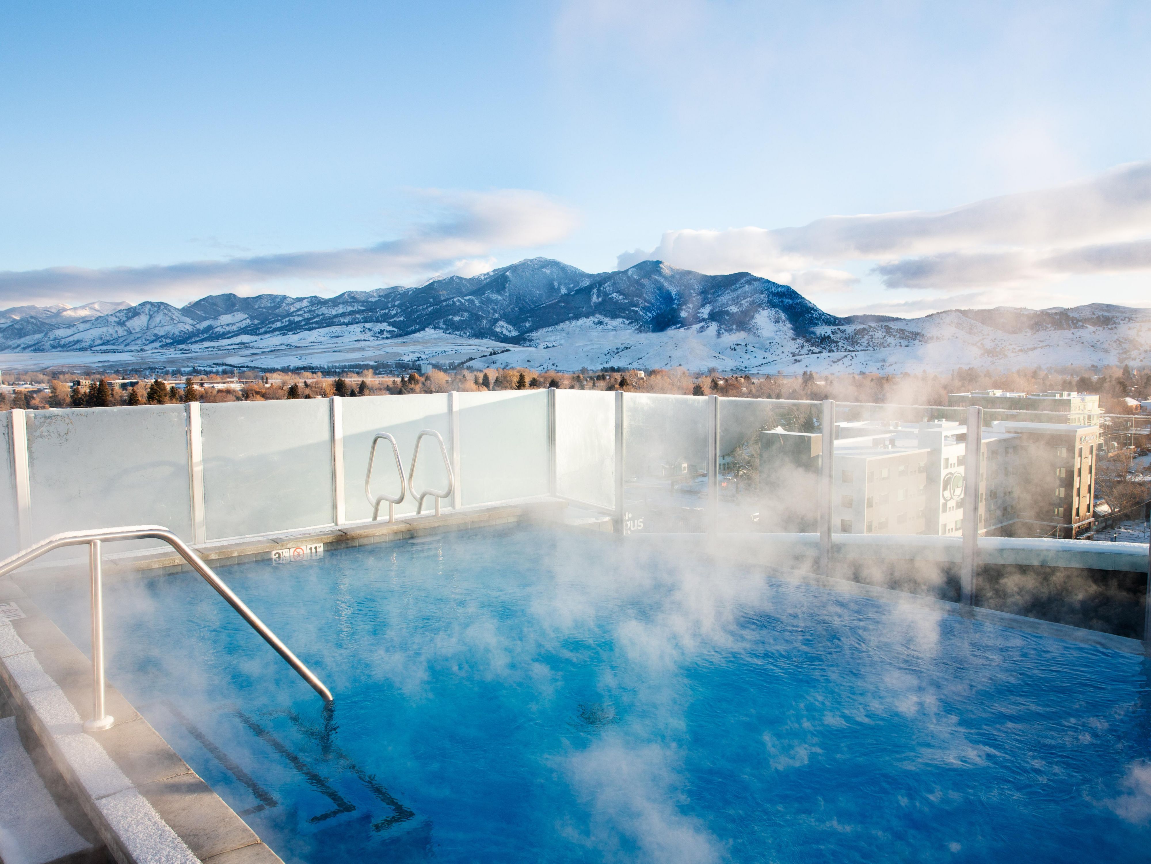 Rooftop Pool and Mountain Views
