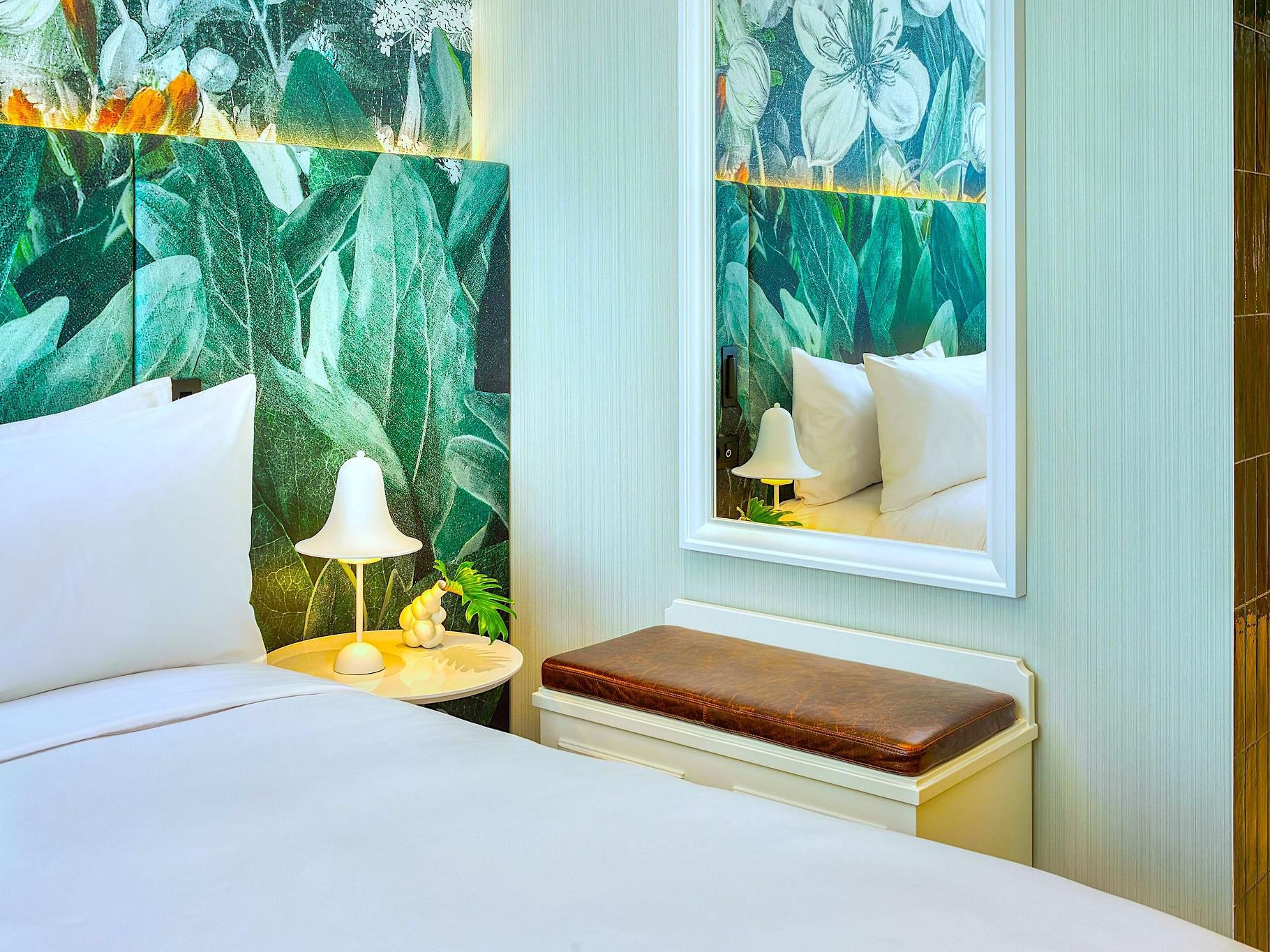 Twin Guest Room with unique decor designed by Marcel Wanders