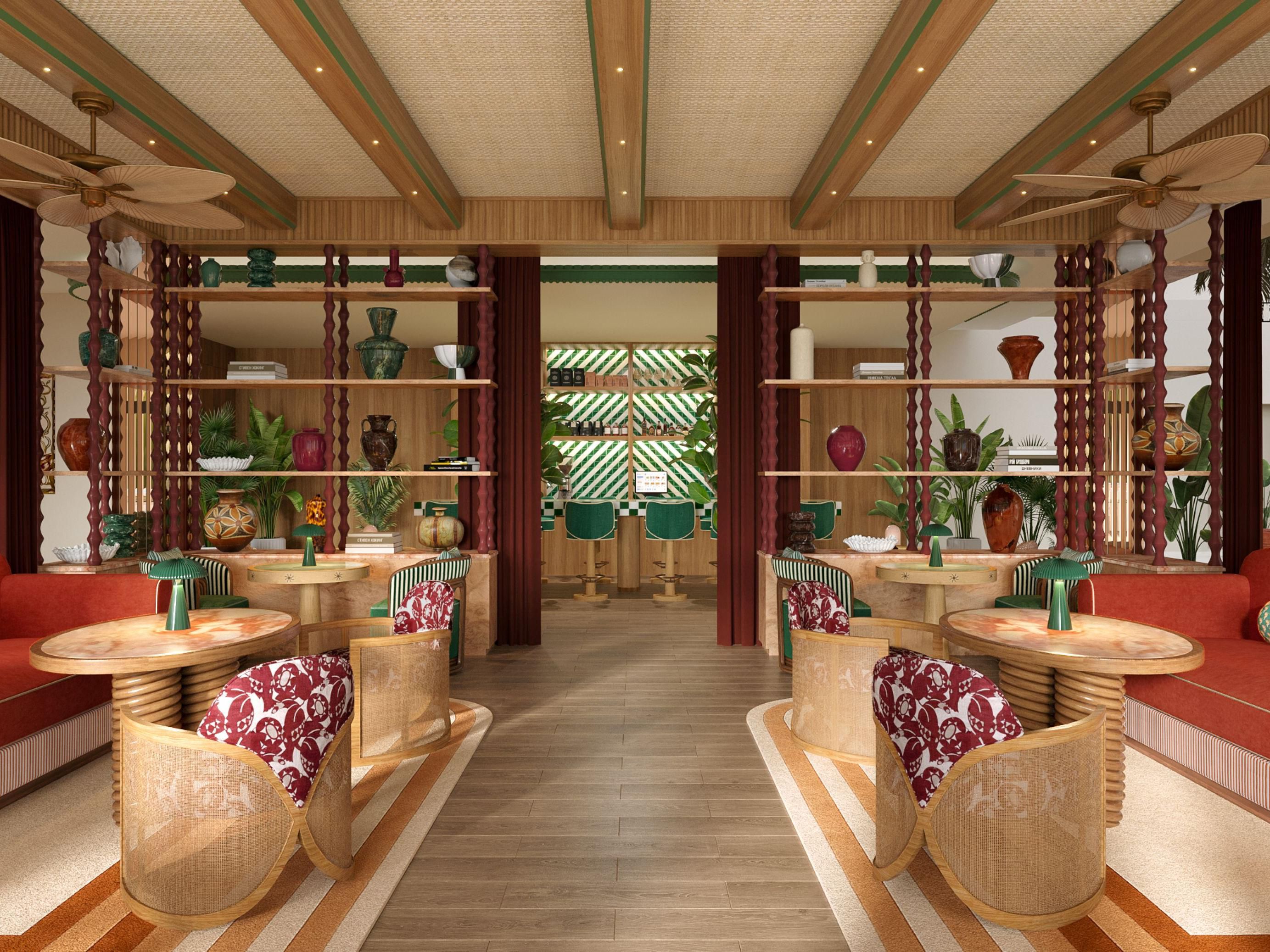 Bright lobby with contemporary style and relaxed ambiance