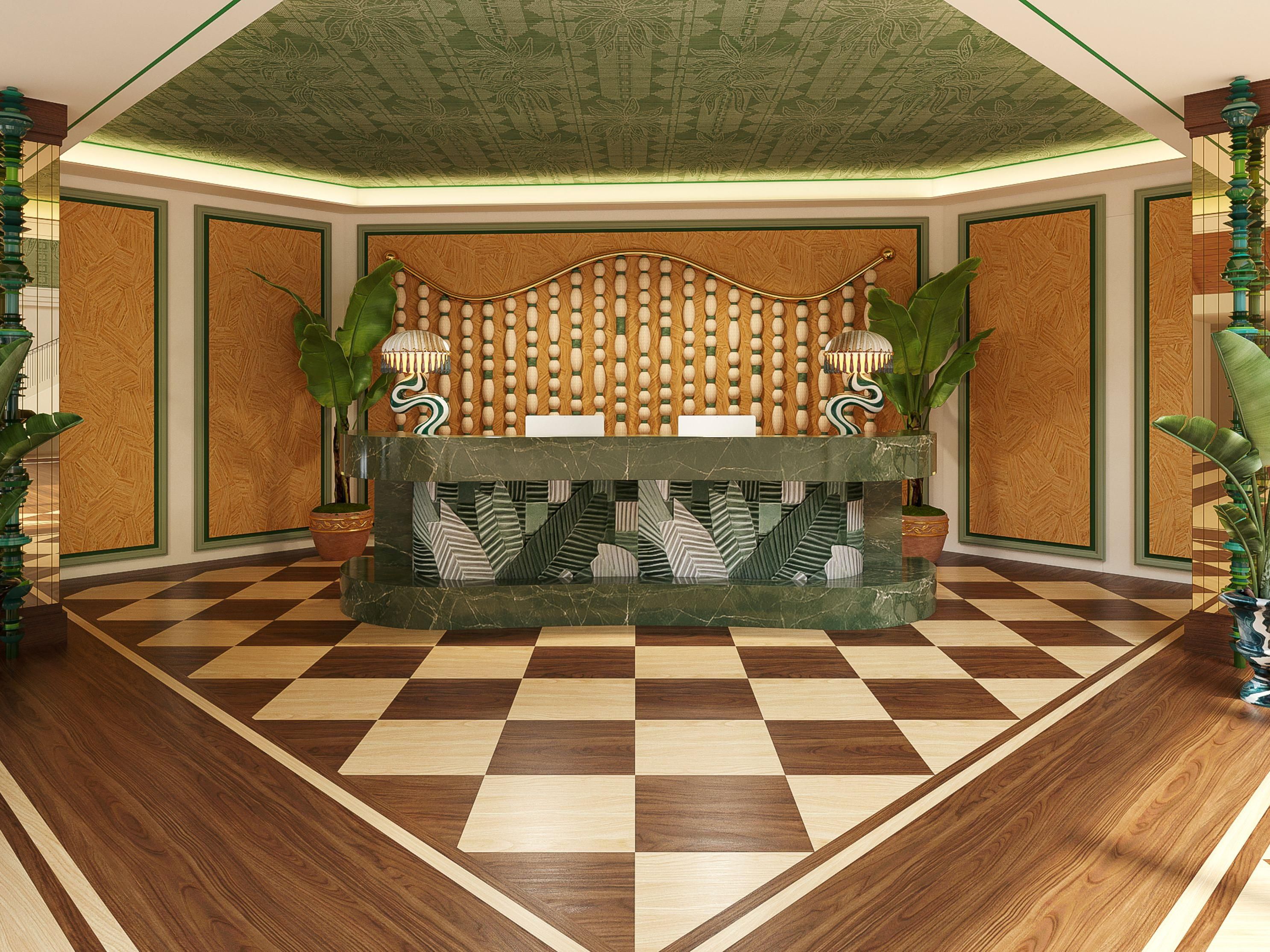 Hotel reception area offering warm welcome and efficient check in