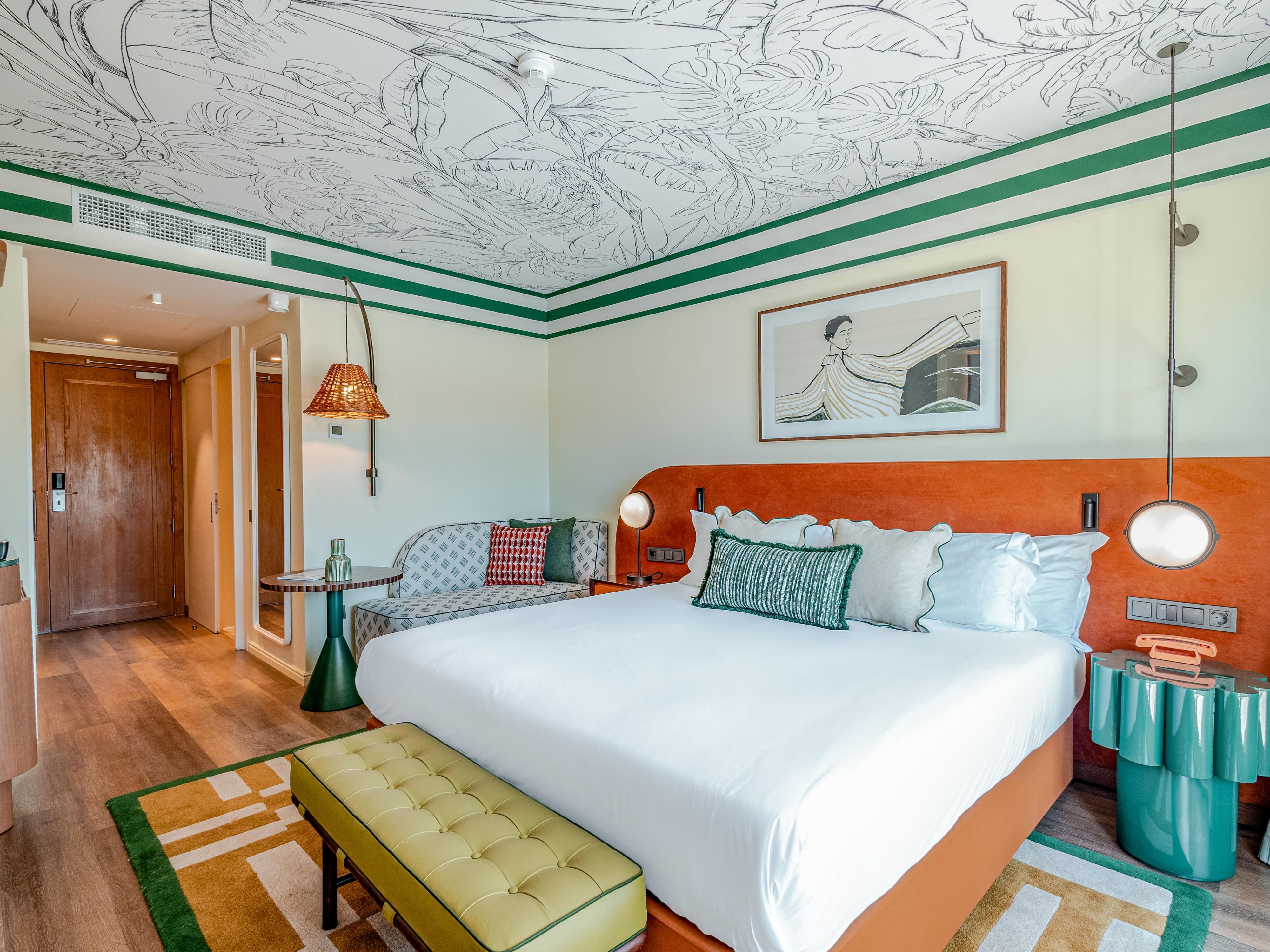 Comfortable hotel room with premium bedding and modern amenities
