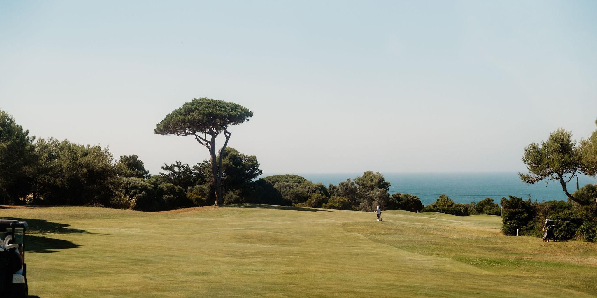 Golf course with ocean views in Cascais.