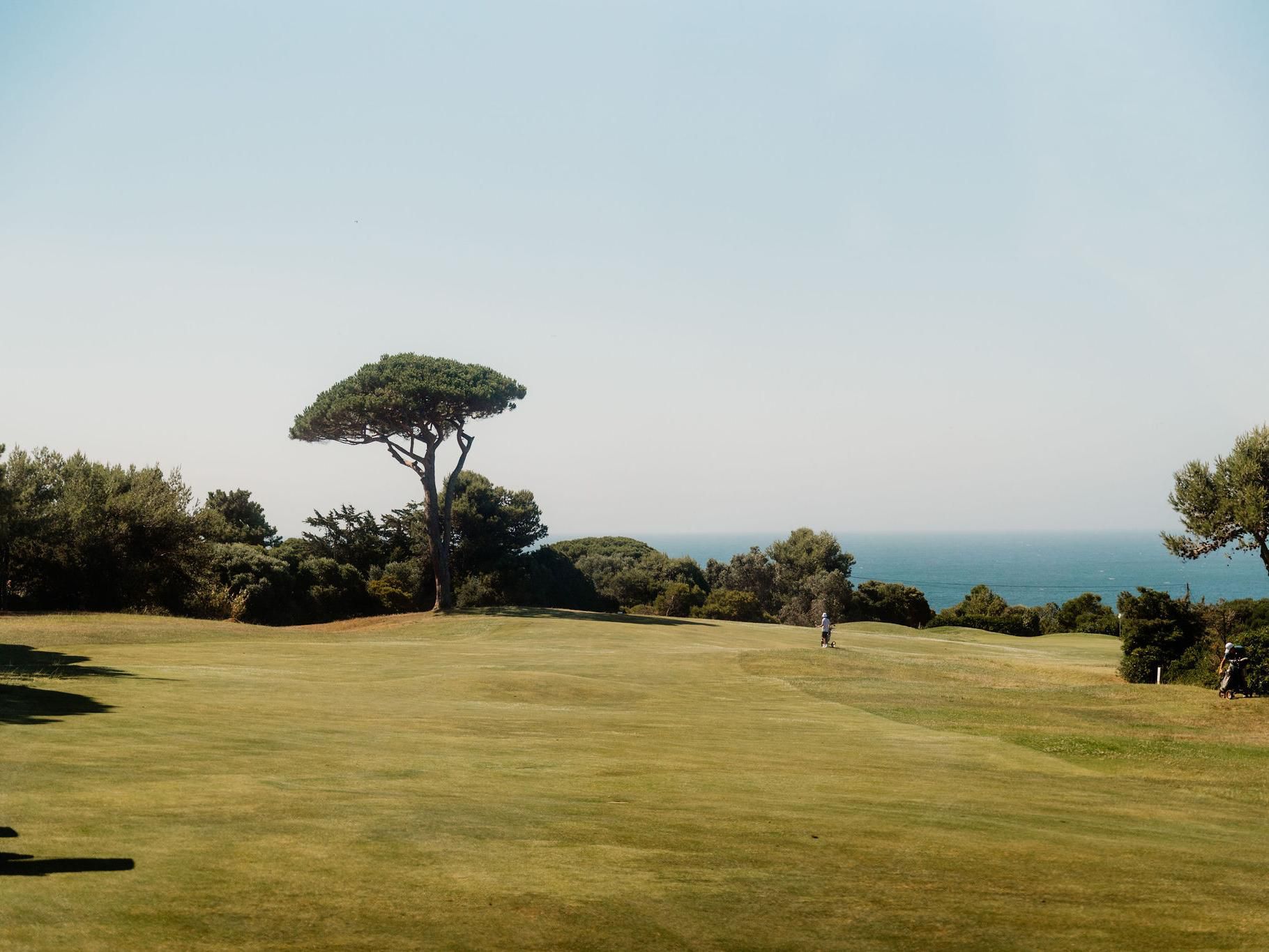 Golf course with ocean views in Cascais.