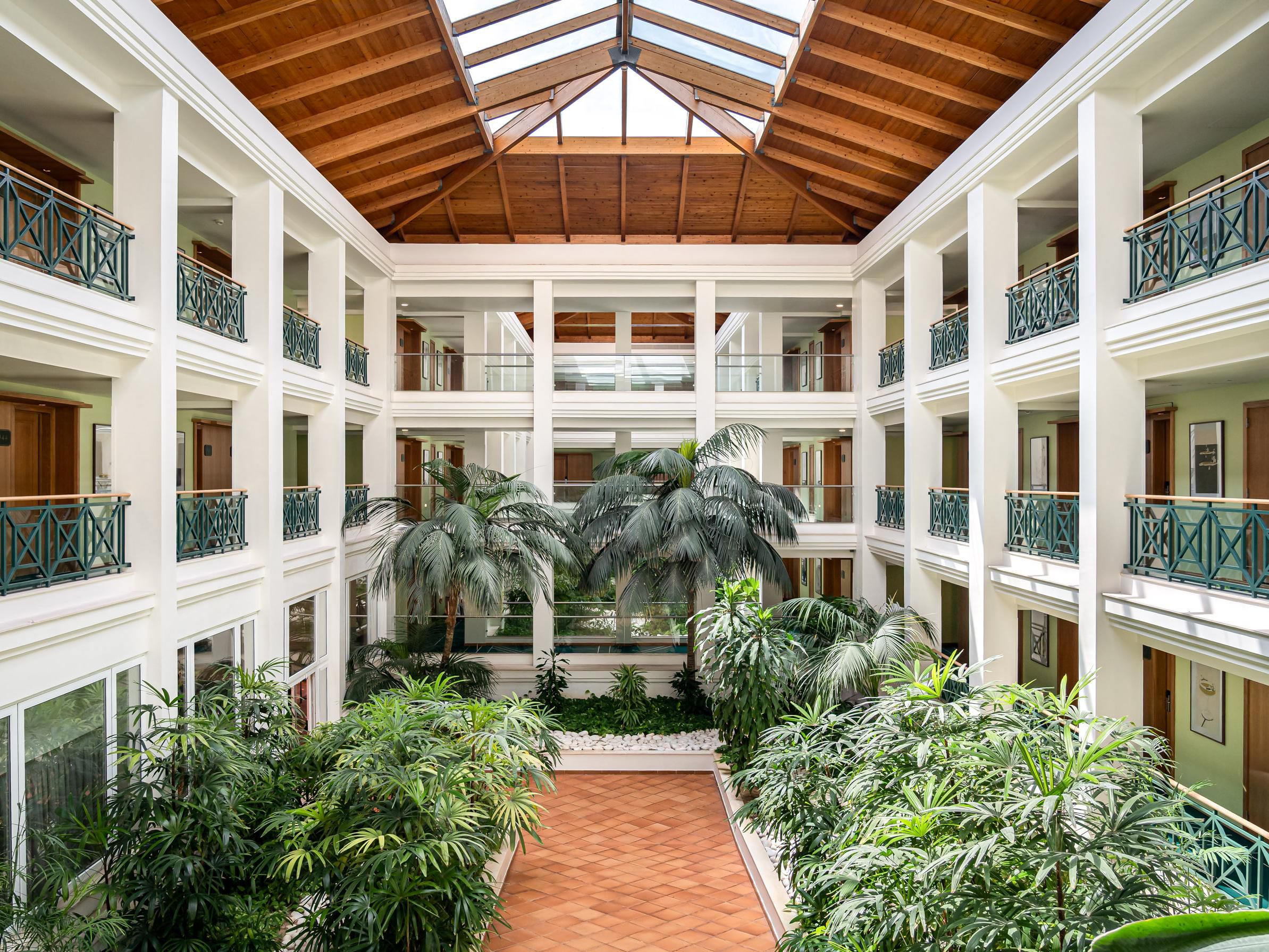 Green spaces throughout the hotel.