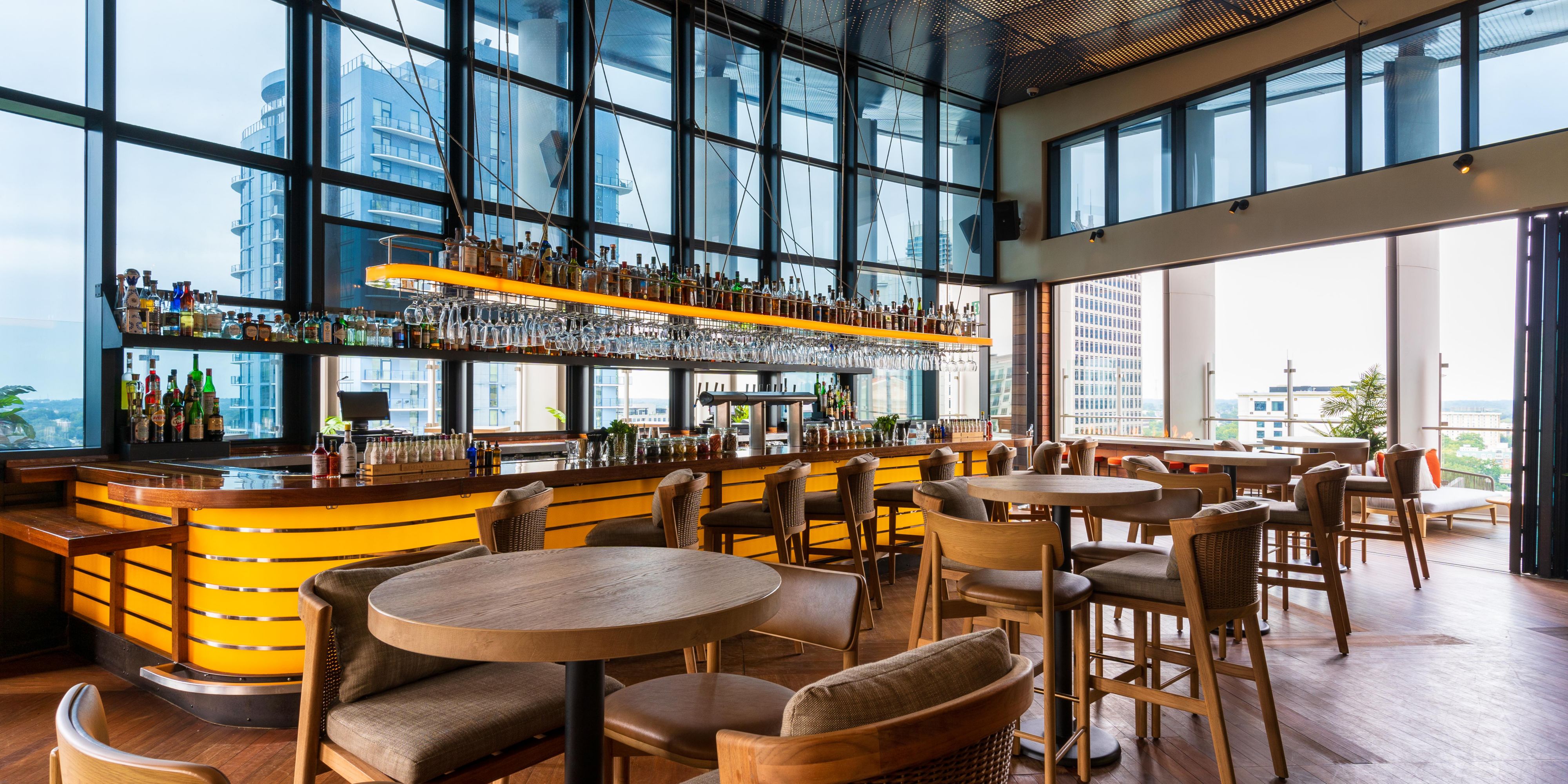 There are only a few rooftop bars in Charlotte and even fewer with unique indoor/outdoor options like Merchant + Trade. Rent out the entire space for 250 people, or host your event in one of two terraces, the event lawn or the bar lounge.